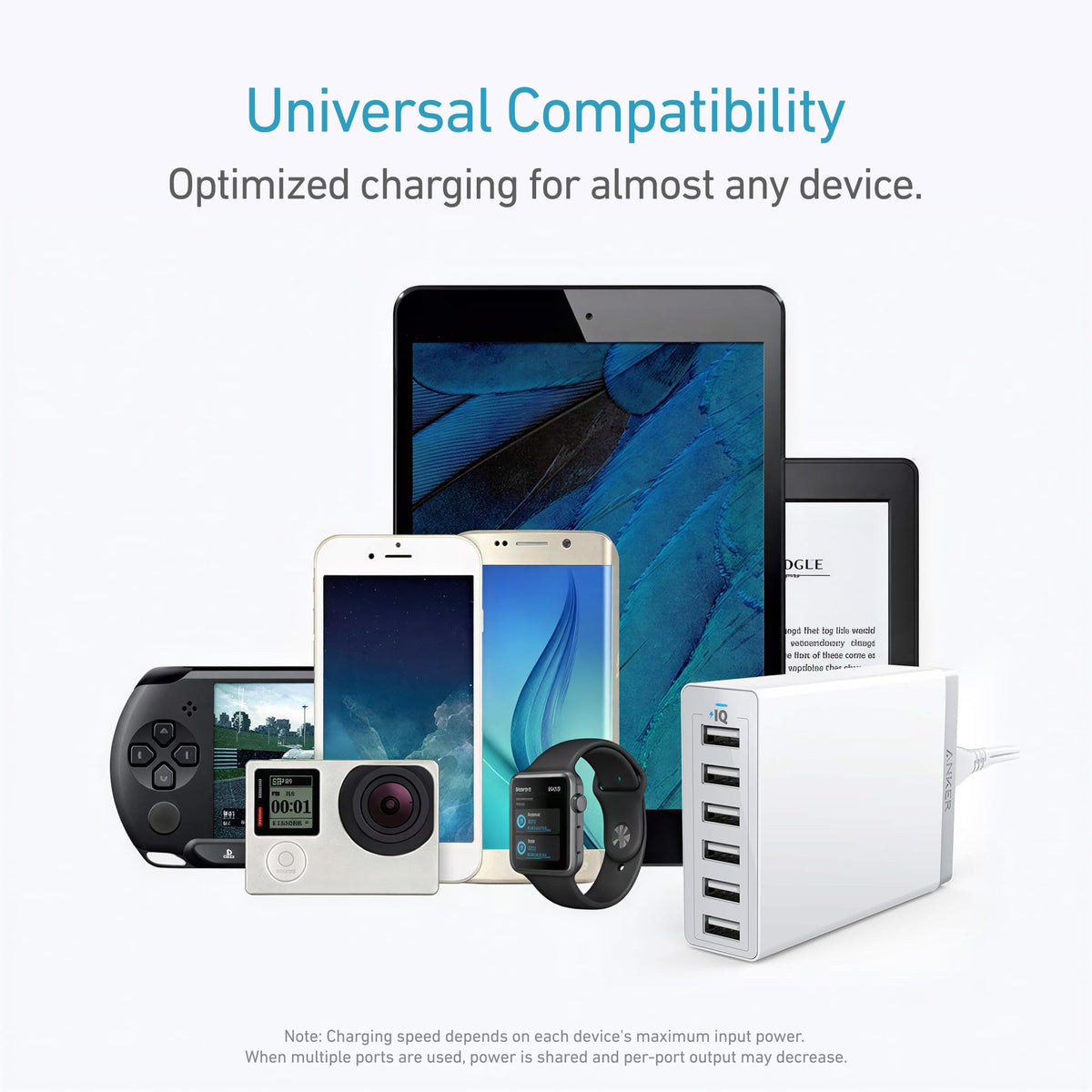 Anker Desktop Charger 60W 6 Port USB Multiple Charging Hub - Anker Official Imagery - 4