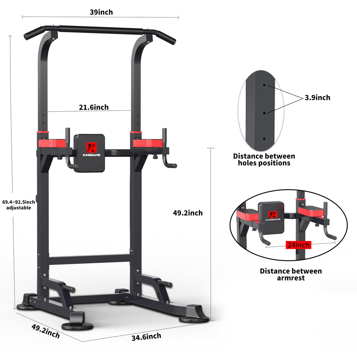 Power Tower Dip Station Workout equipment Pull up Bar for - K KiNGKANG Official Imagery - 7
