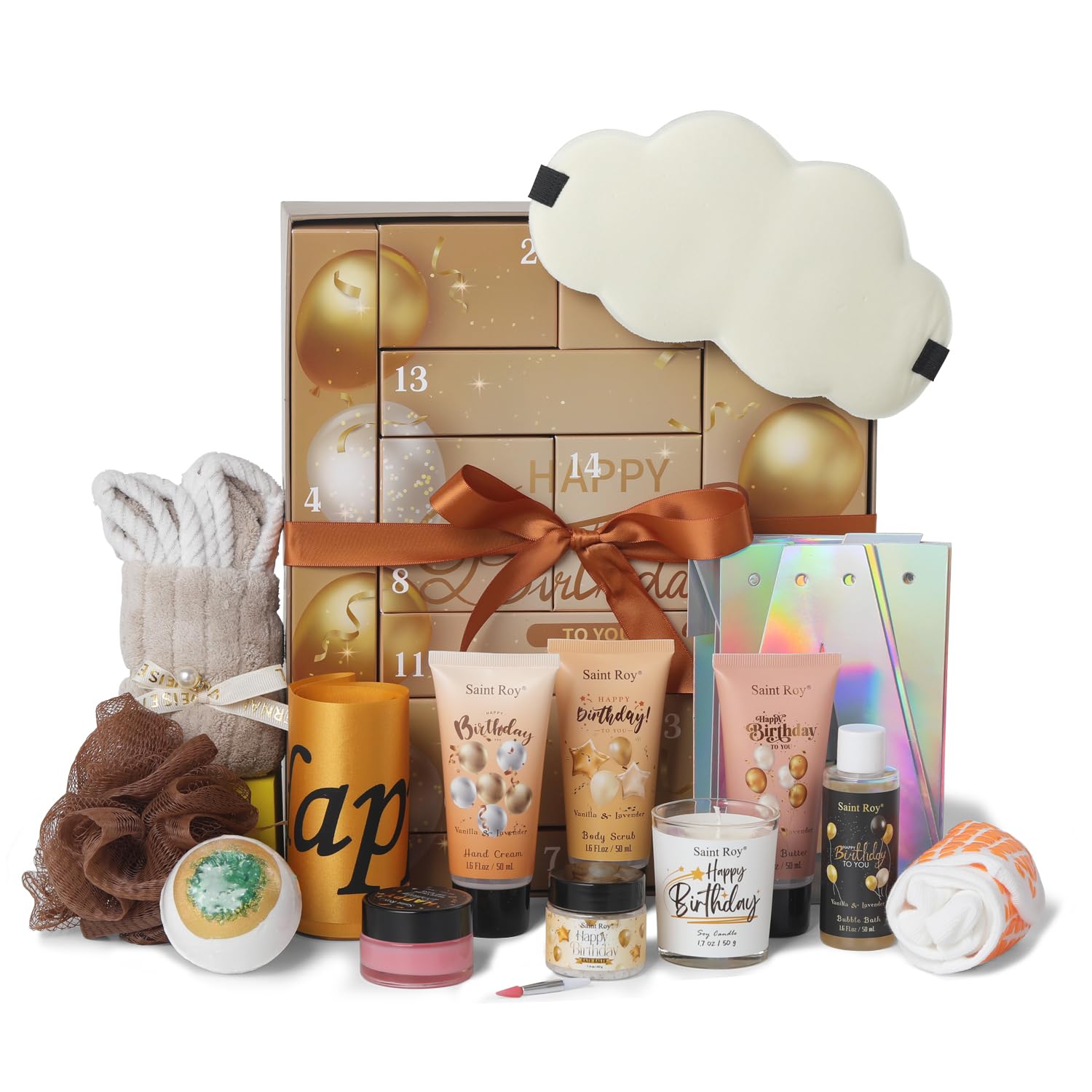 Spa Bath &amp; Body Gifts for Women, Jasmine Peony Spa Gift - Saint Roy