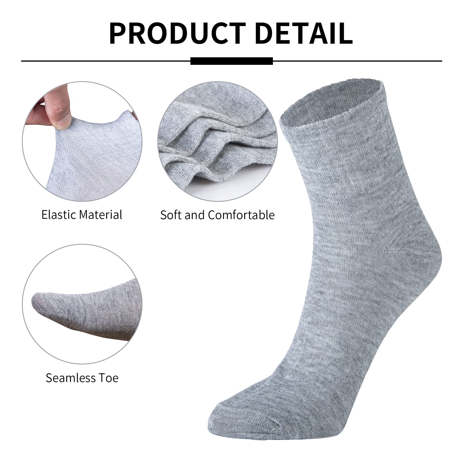 Sophproton 120 Pairs Mens Quarter Ankle Socks Athletic Moisture C - Sophproton Official Product View 5