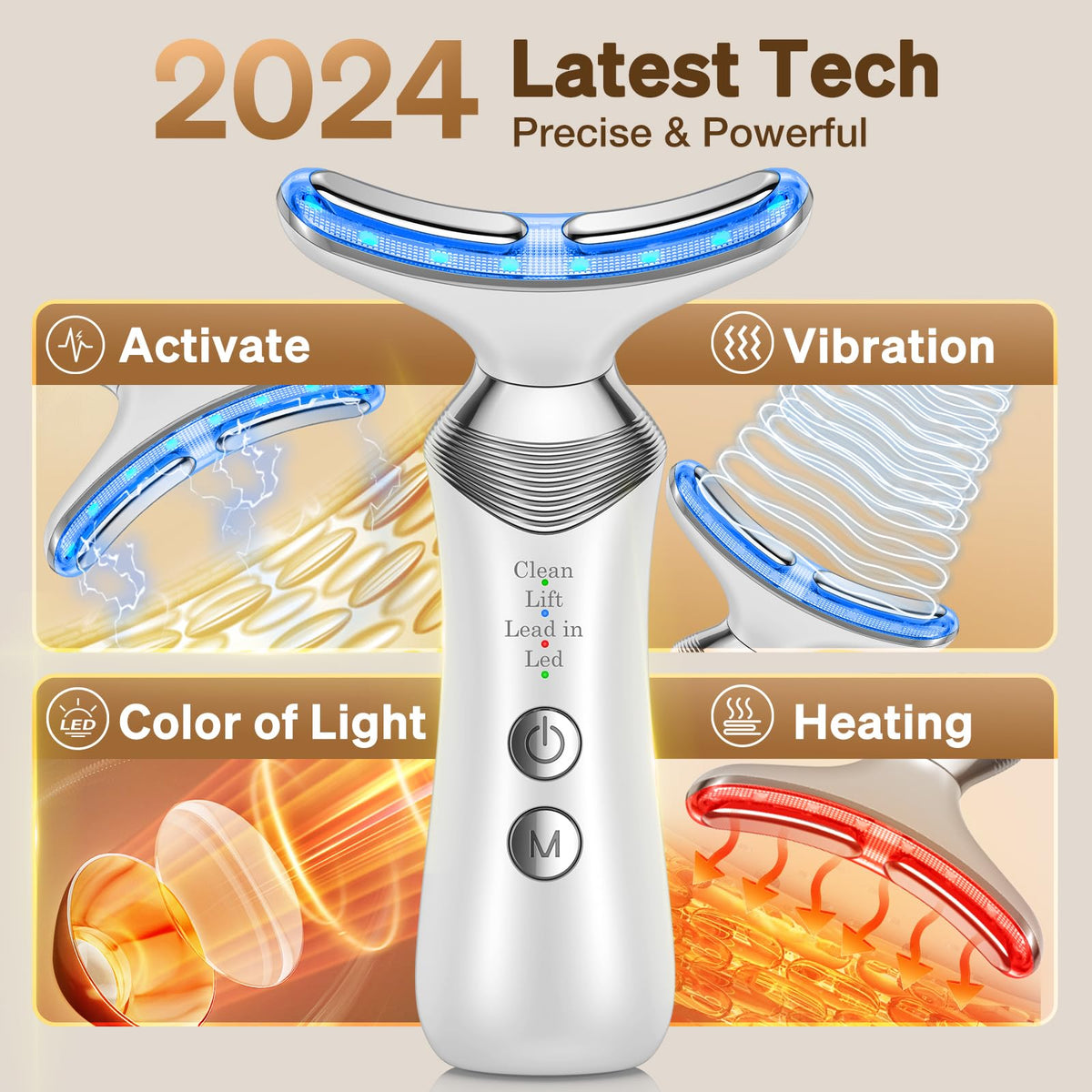 Beauty Massager for Face and Neck 7 in 1 Beauty Glow Facial - YUMAID Official Imagery - 4