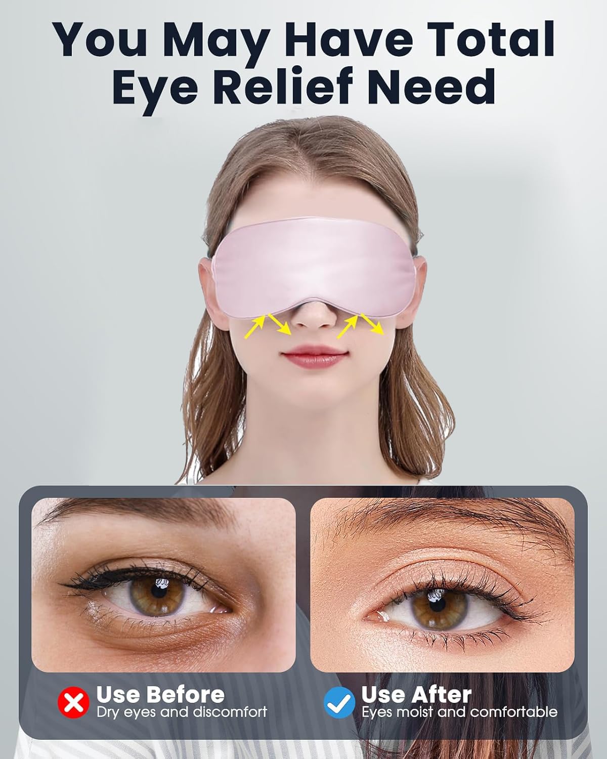 Pink Heated Eye Mask for Dry Eyes MGD Blepharitis Stye - FlexTherm Official Imagery - 6