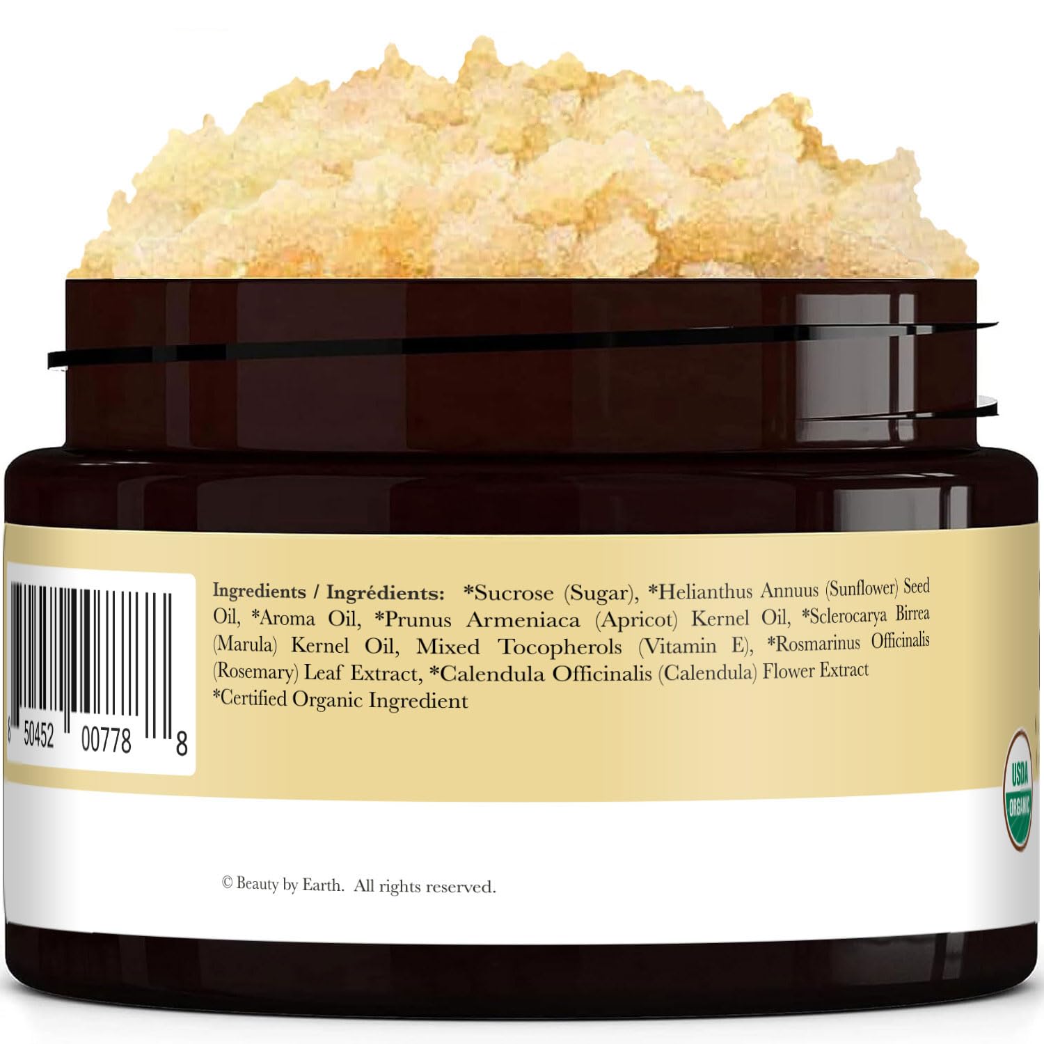 Beauty by Earth Organic Vanilla Coconut Body Scrub - USA Made Sugar Scrub - Beauty by Earth Official Product View 8