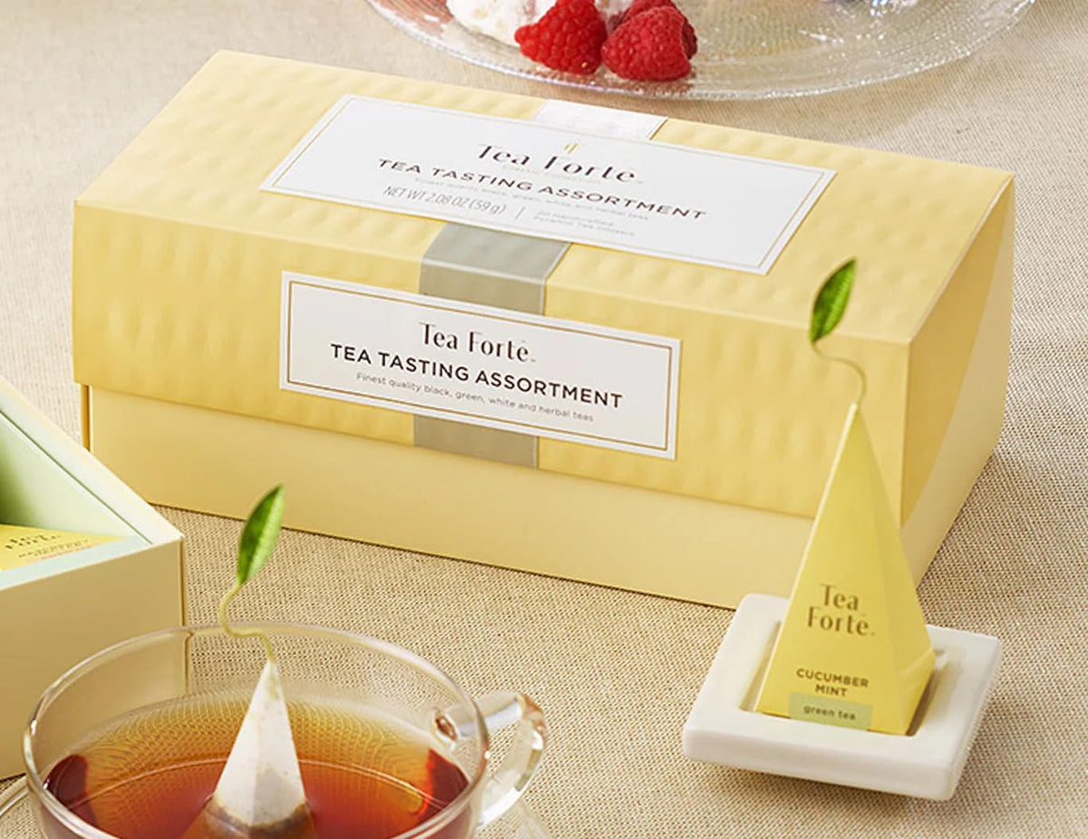 Tea Forte Tea Sampler 20 Pyramid Infuser Bags Premium Tea - Tea Forte Official Imagery - 6