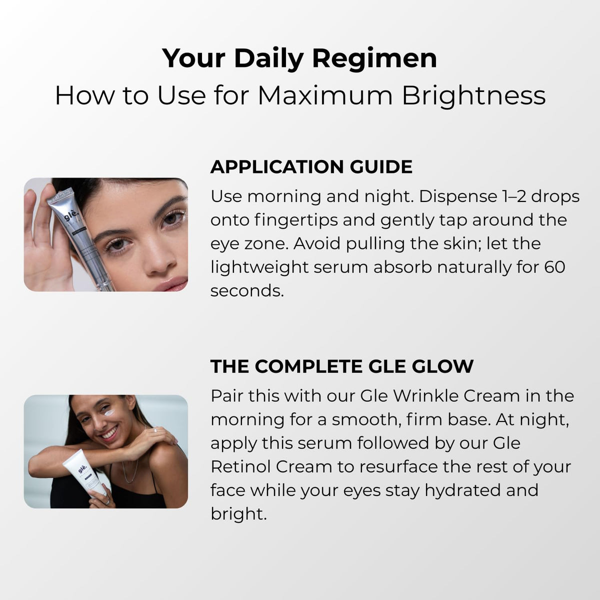Gle Vitamin C Eye Serum for Dark Circles Eye Wrinkles and - Gle Skincare Official Imagery - 7