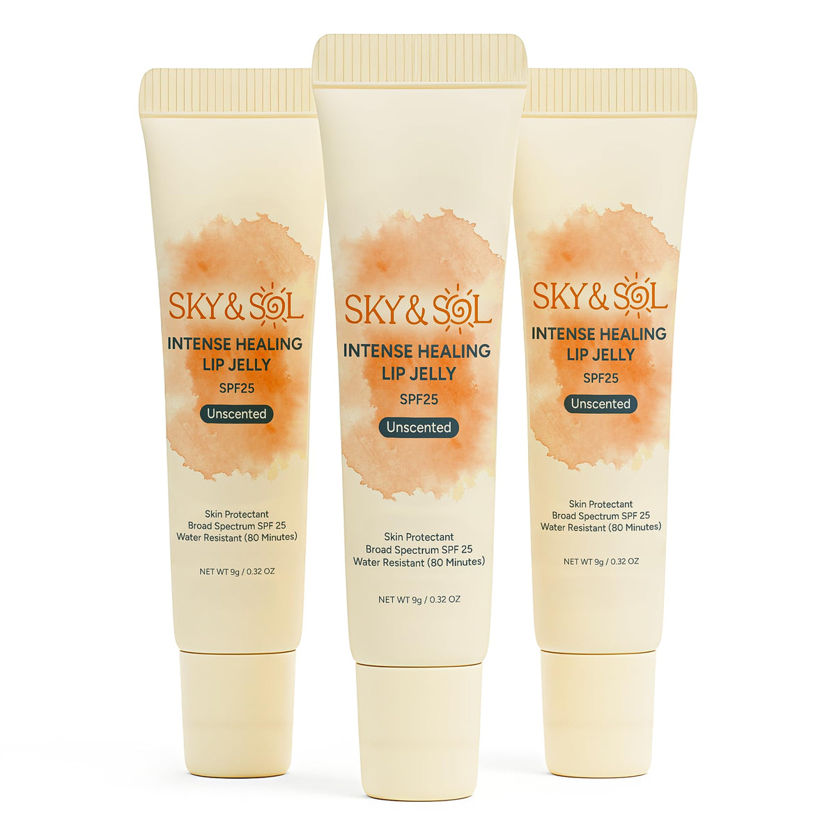 Sky Sol Lip Balm SPF 25 3 Pack Natural Hydrating Lip Jelly - Sky and Sol Official Imagery - 2
