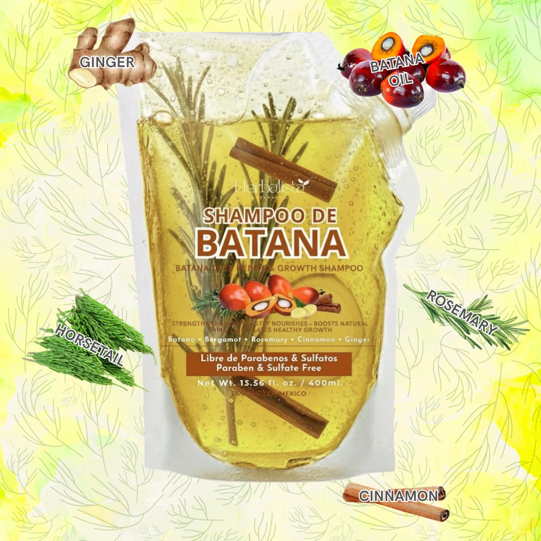 Herbalista 2 Pack Bundle - Viral Batana Oil Herbal Shampoo Pouch 400ml - View 4