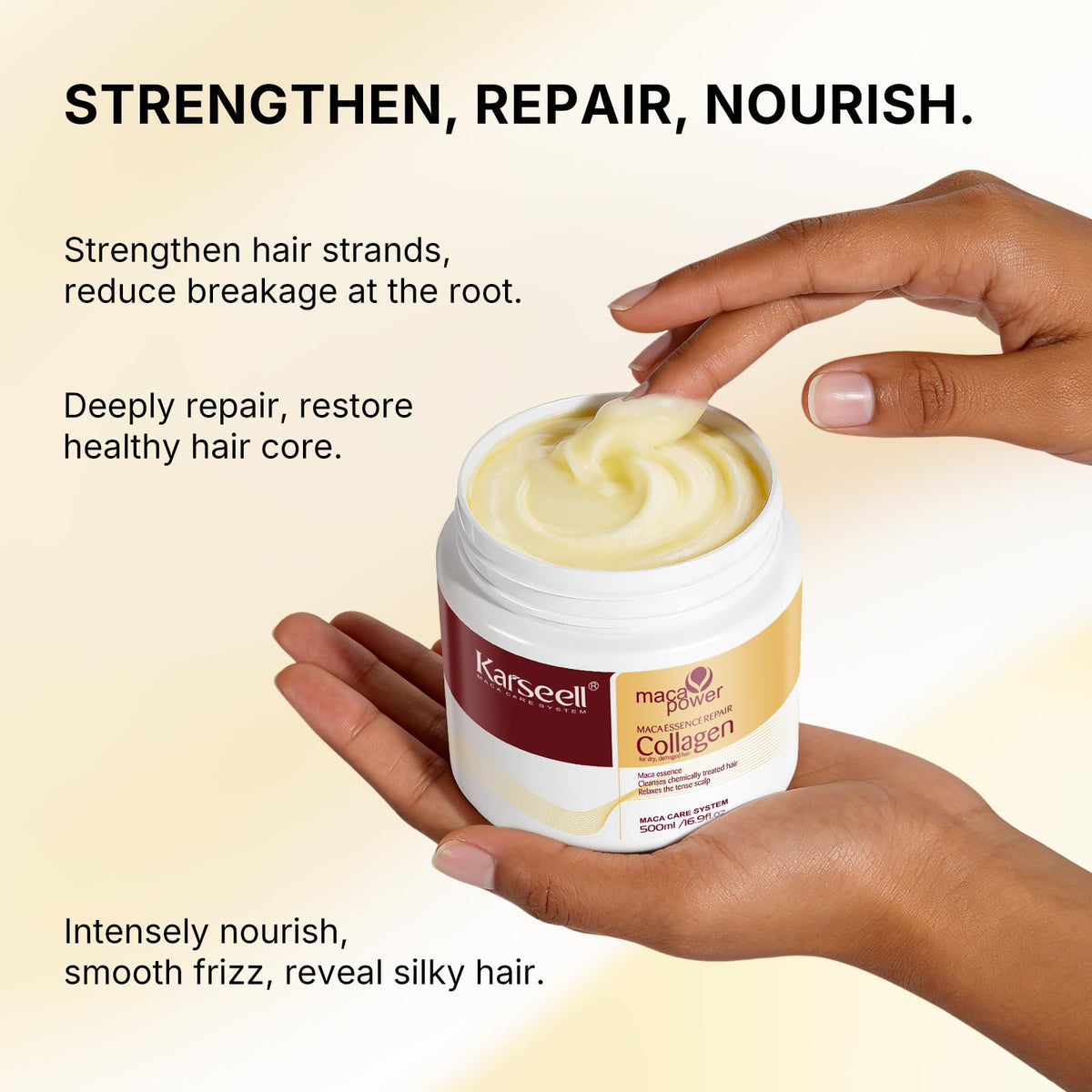 Karseell Collagen Hair Mask for Dry Frizzy Damaged Hair 16 - Karseell Official Imagery - 6