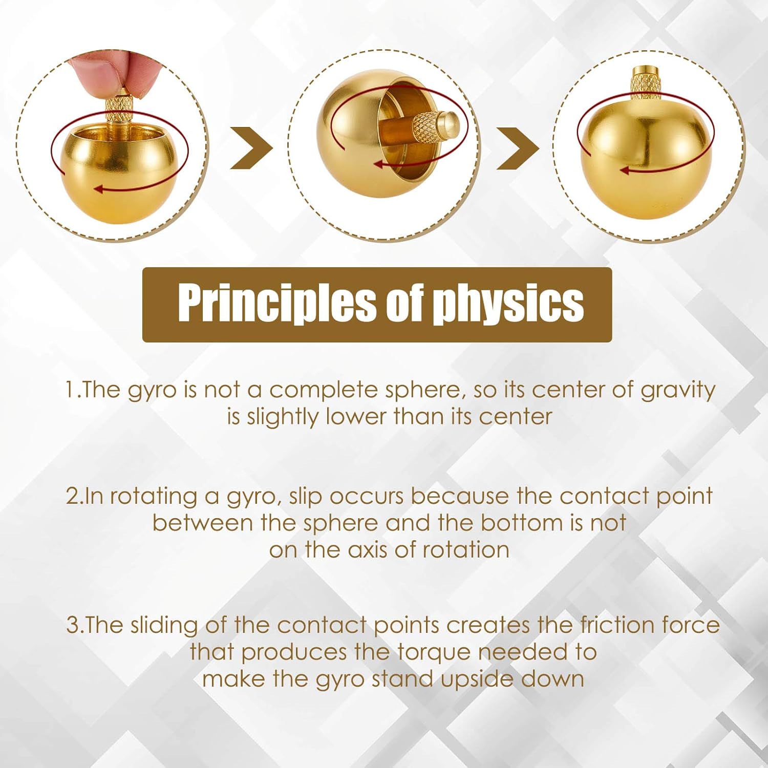 Skylety metal spinning top set with aluminum and stainless steel gyroscope, featuring flip-over design and smooth spinning action.