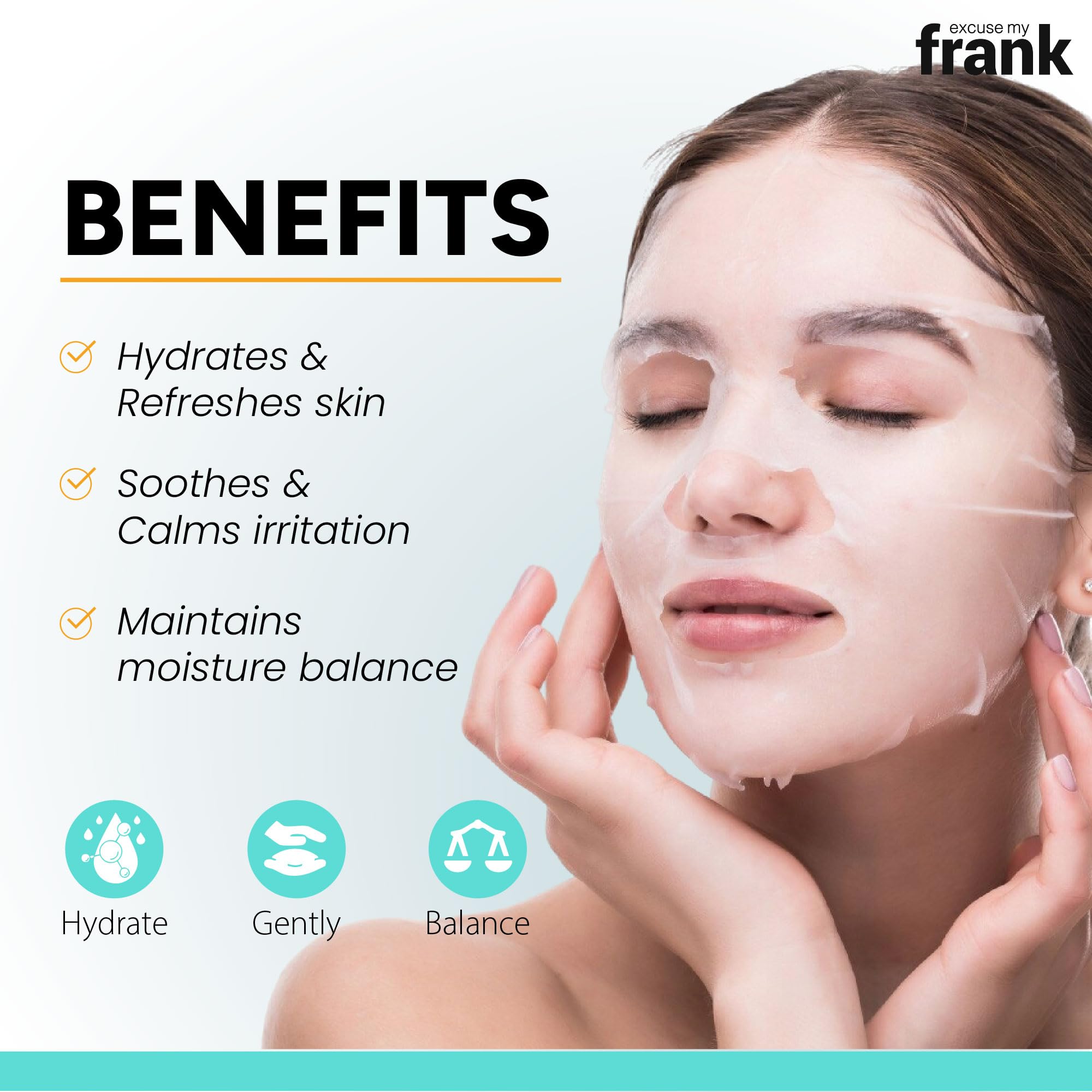 Hydro Calming Sheet Mask Korean Skincare for Hydration &amp; - Excuse My Frank
