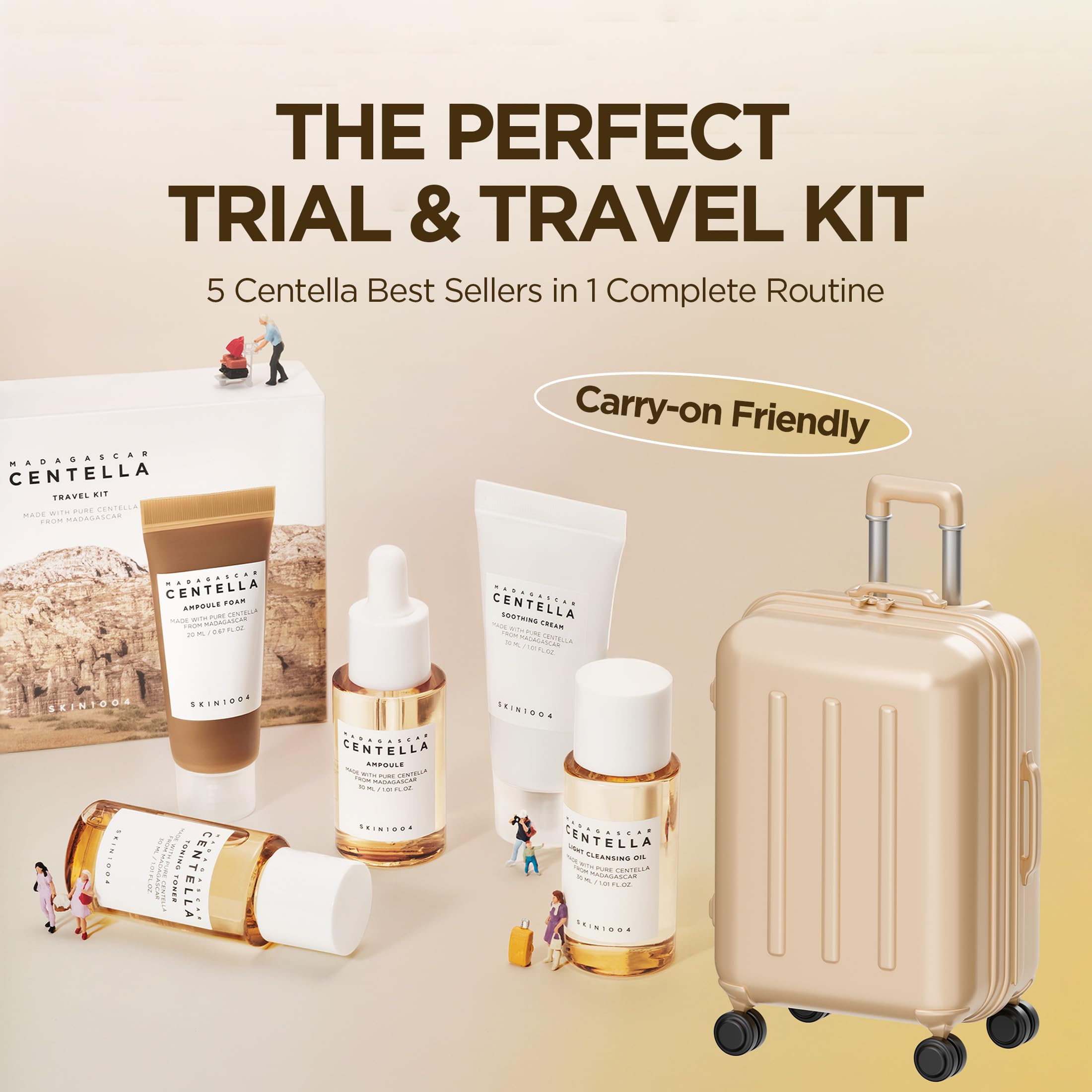SKIN1004 Centella Travel Kit, Korean Skin Care Set of 5, Travel - SKIN1004