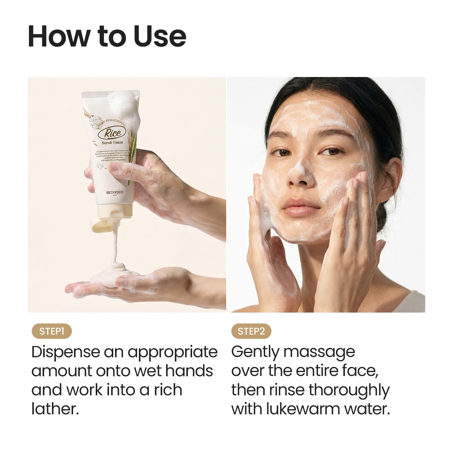 SKINFOOD Rice Daily Scrub Foam, Facial Cleanser with Face Scrub, - SKINFOOD 1957