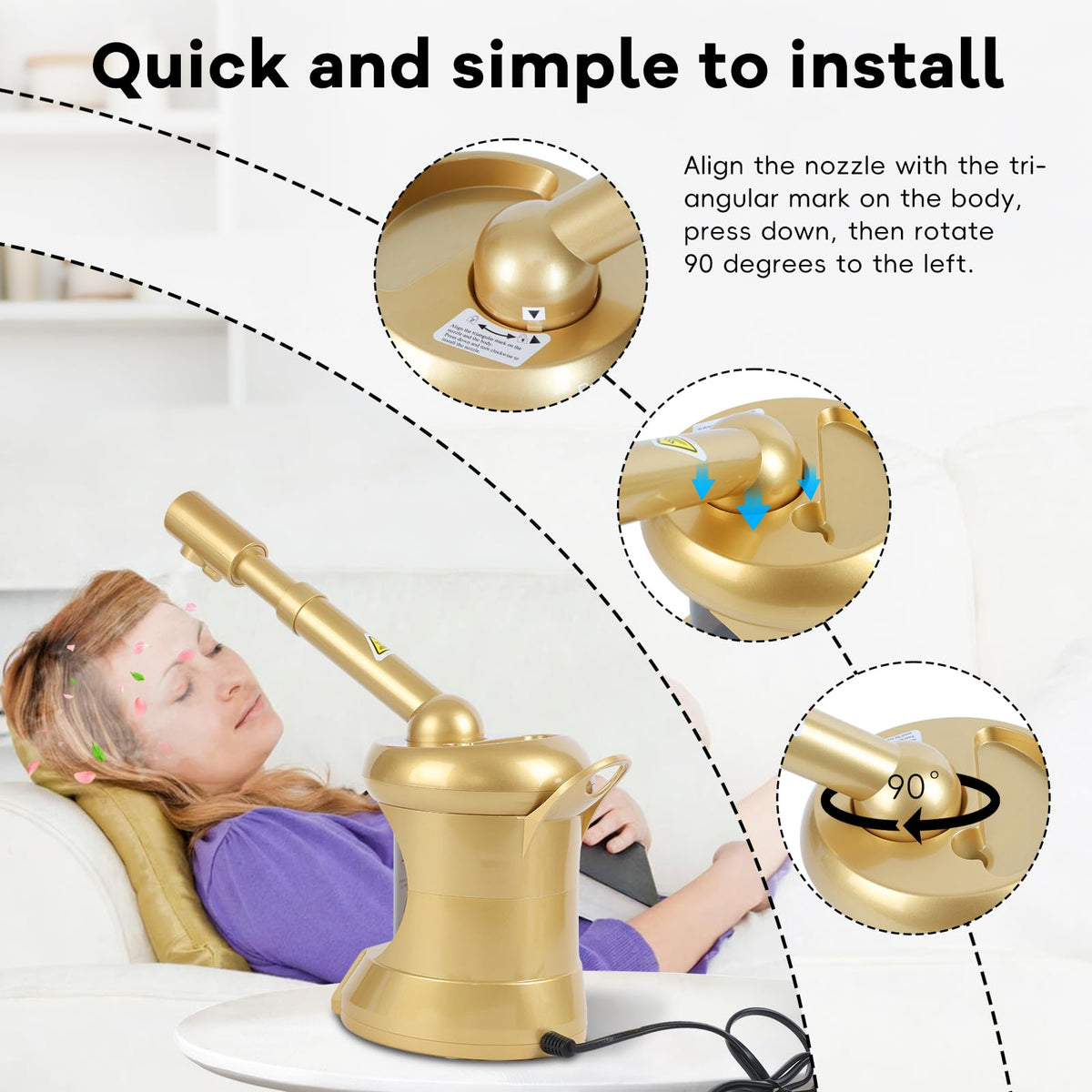 Facial Steamer Nano Ionic Face Steamer with Extendable Arm - HSONBIUTY Official Imagery - 8