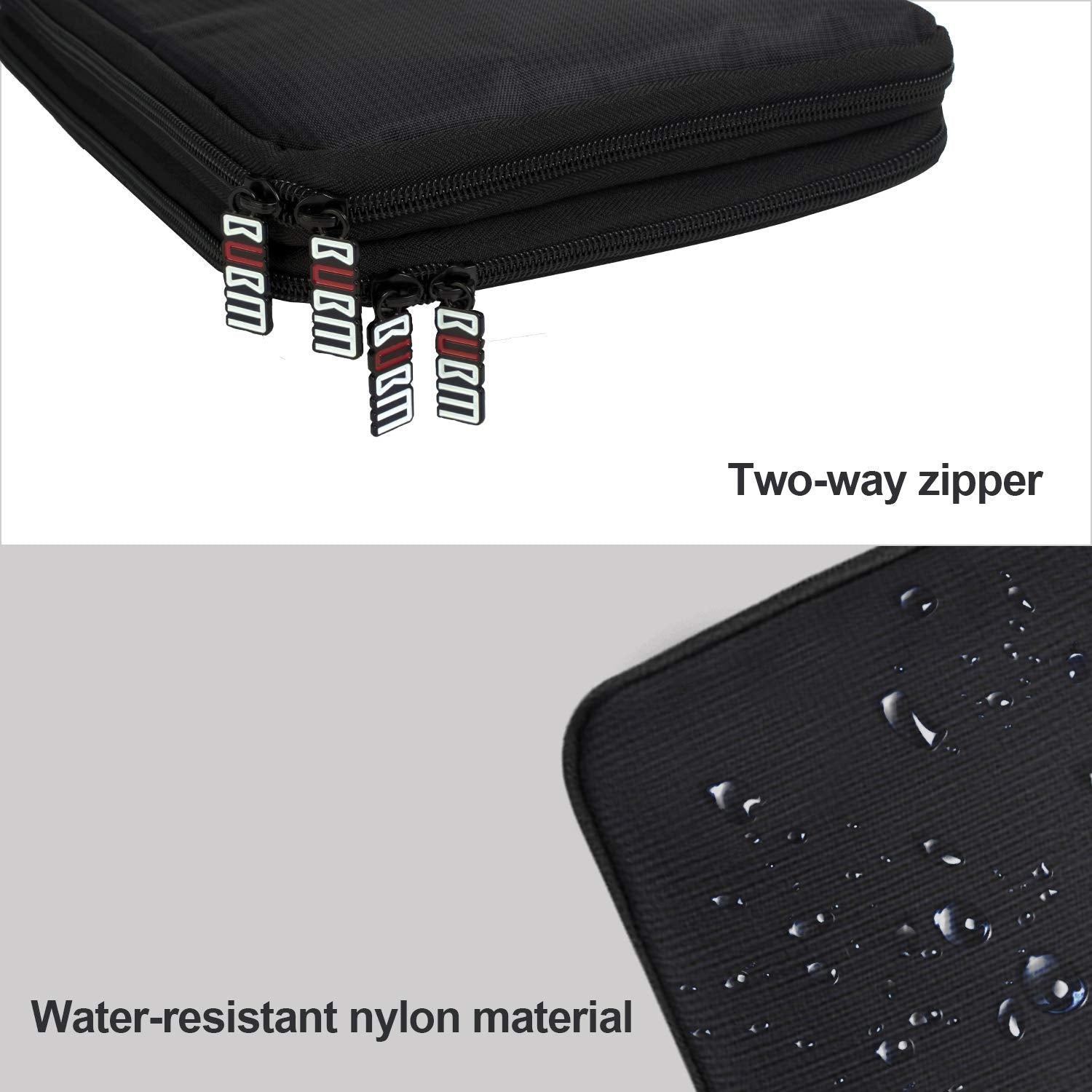 BUBM Double Layer Electronic Accessories Organizer, Travel Gadget Bag for Cables - BUBM Official Product View 7