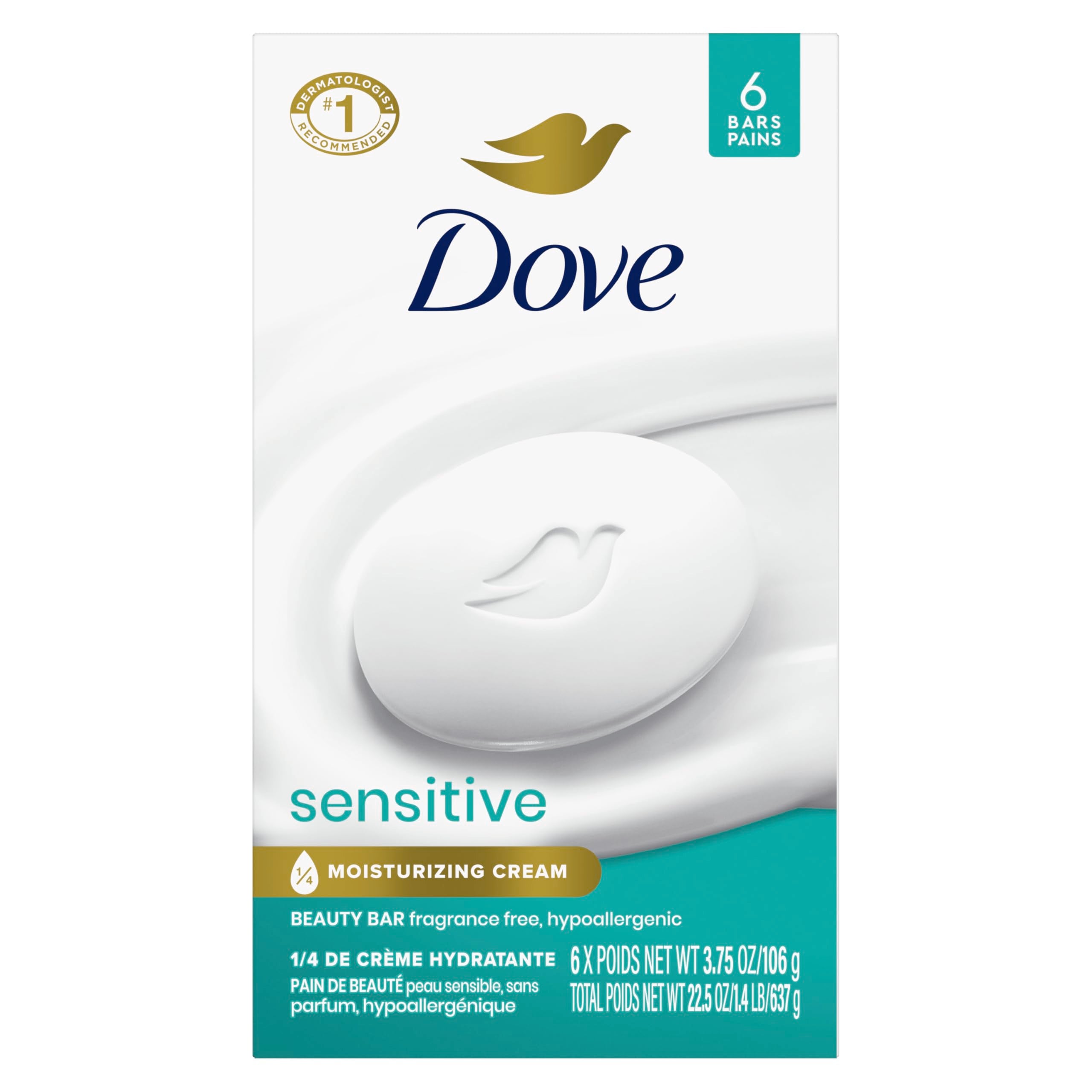 Elefair Tech Dove Beauty Bar Soap Sensitive, 3. 6 Bars - Elefair Tech Official Product View 2