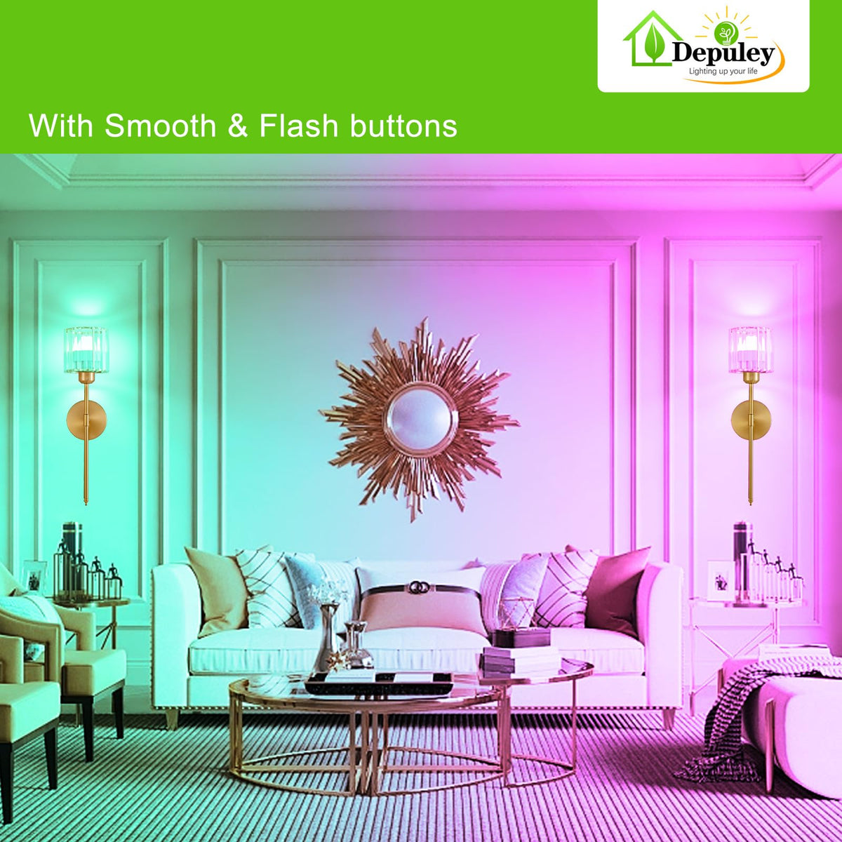 Depuley Battery Operated Wall Sconce Set of 2 Wireless - Depuley Official Imagery - 5