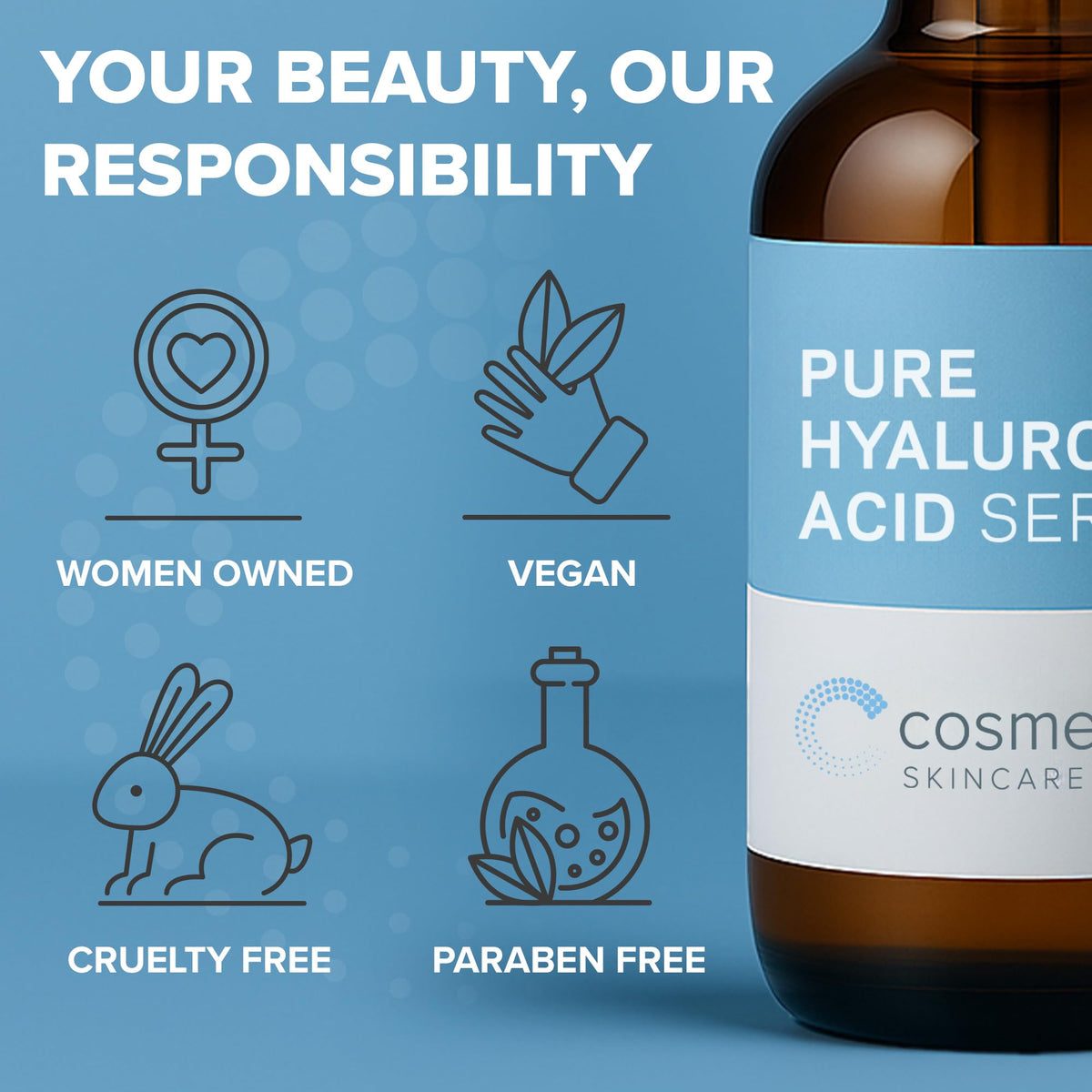 Hyaluronic Acid Serum for Skin 100 Pure Anti Aging Serum - Cosmedica Skincare Official Imagery - 7