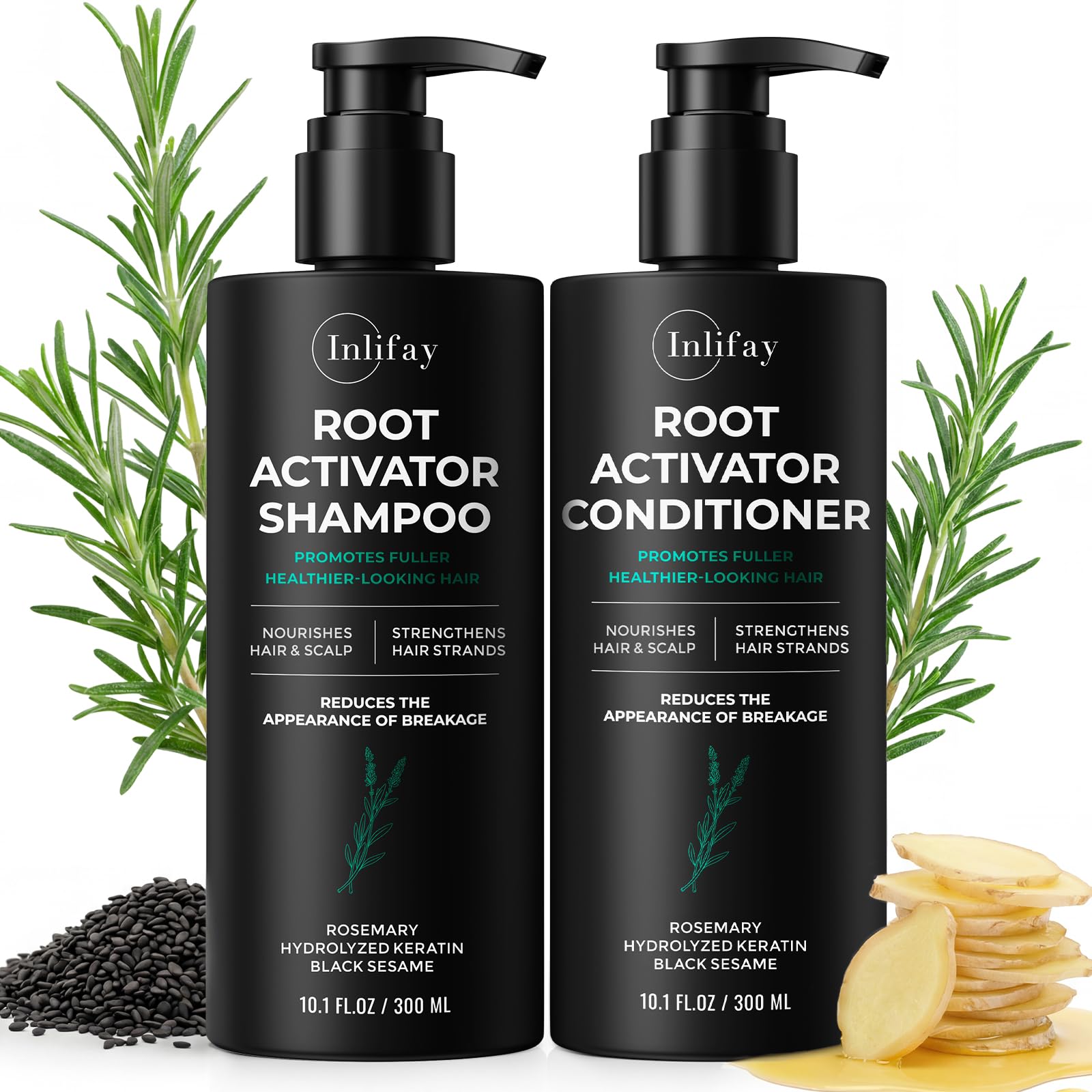 Inlifay Root Activator Shampoo & Conditioner - Hair Growth for Thinning Hair - Inlifay Official Product View 2