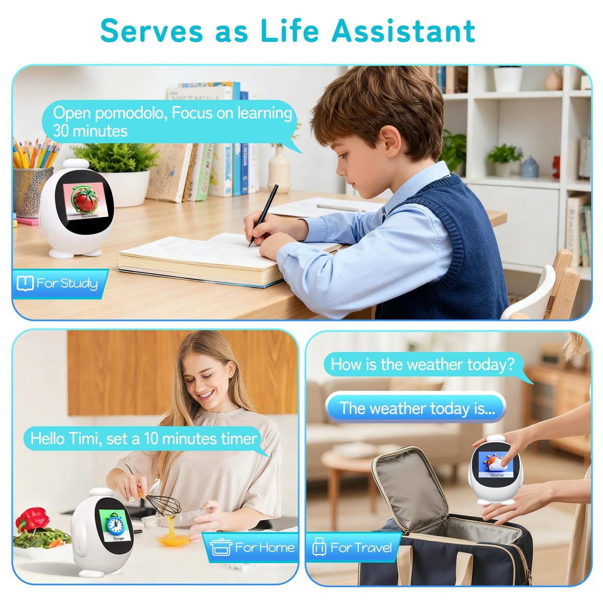 Smart Alarm Clock for Kids with AI Voice Time Management - JAHUYU Official Imagery - 4