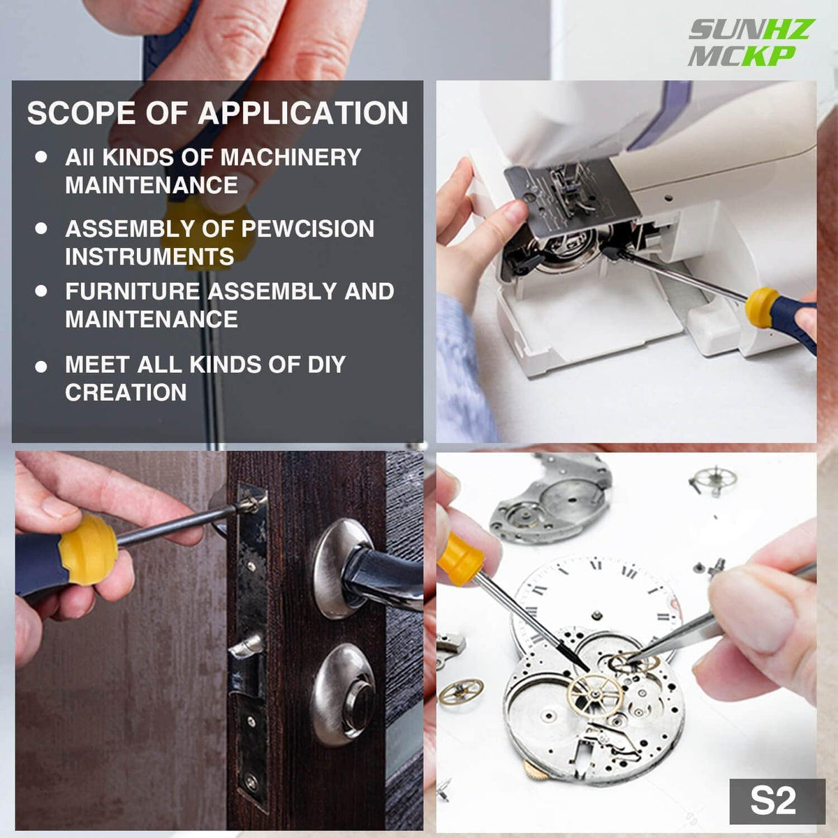 SUNHZMCKP Magnetic Screwdriver Set 66 Piece S2 Alloy Tool - SUNHZ MCKP Official Imagery - 8