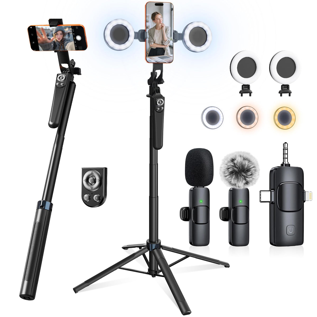 Content Creator Essentials Vlogging Kit for iPhone Tripod - Ocwqp Official Imagery - 1