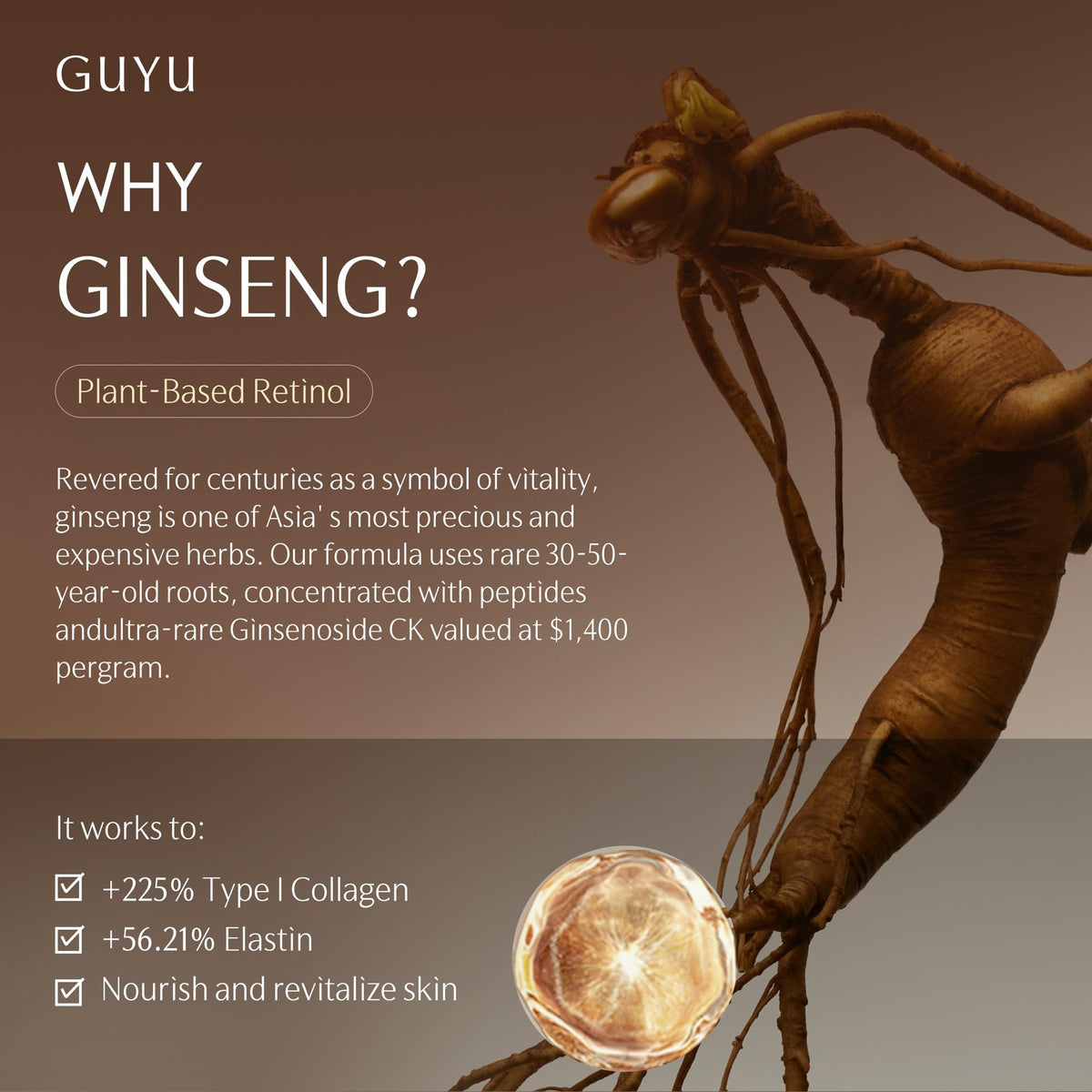 Ginseng EMS Eye Cream Anti Aging Vibrating Peptide Fine Line - GUYU Official Imagery - 4