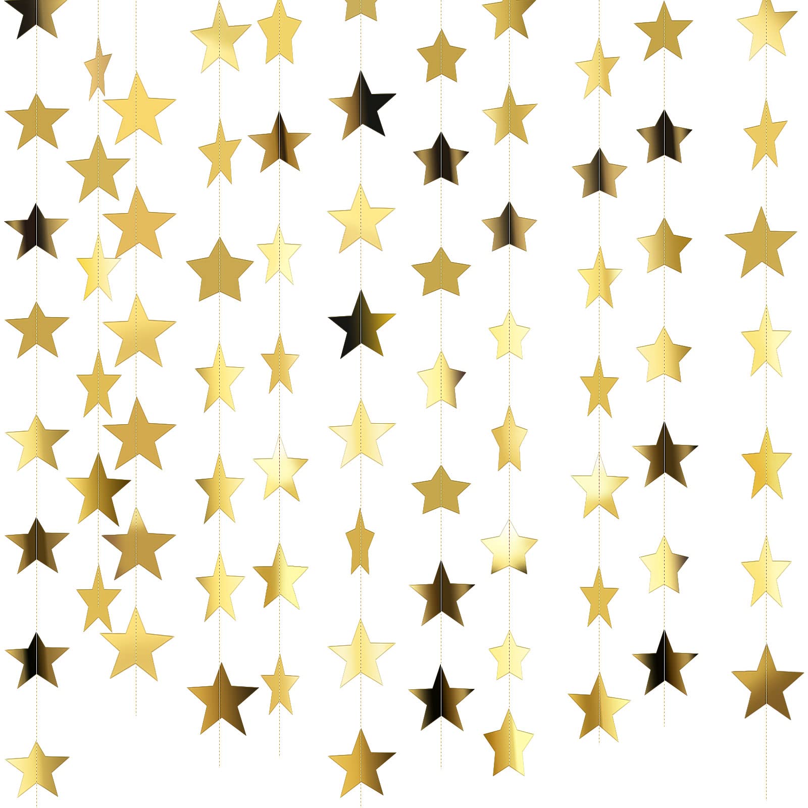Glitter Star Garland Banner Decoration, 130 Feet Bright Star - Product Imagery