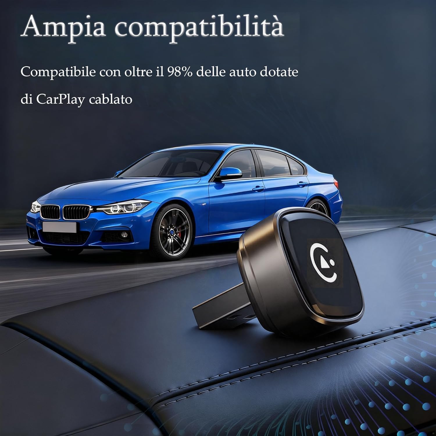 Pluvixa Wireless Carplay Adapter, Suitable for Vehicles Equipped by Pluvixa - Angle View 6