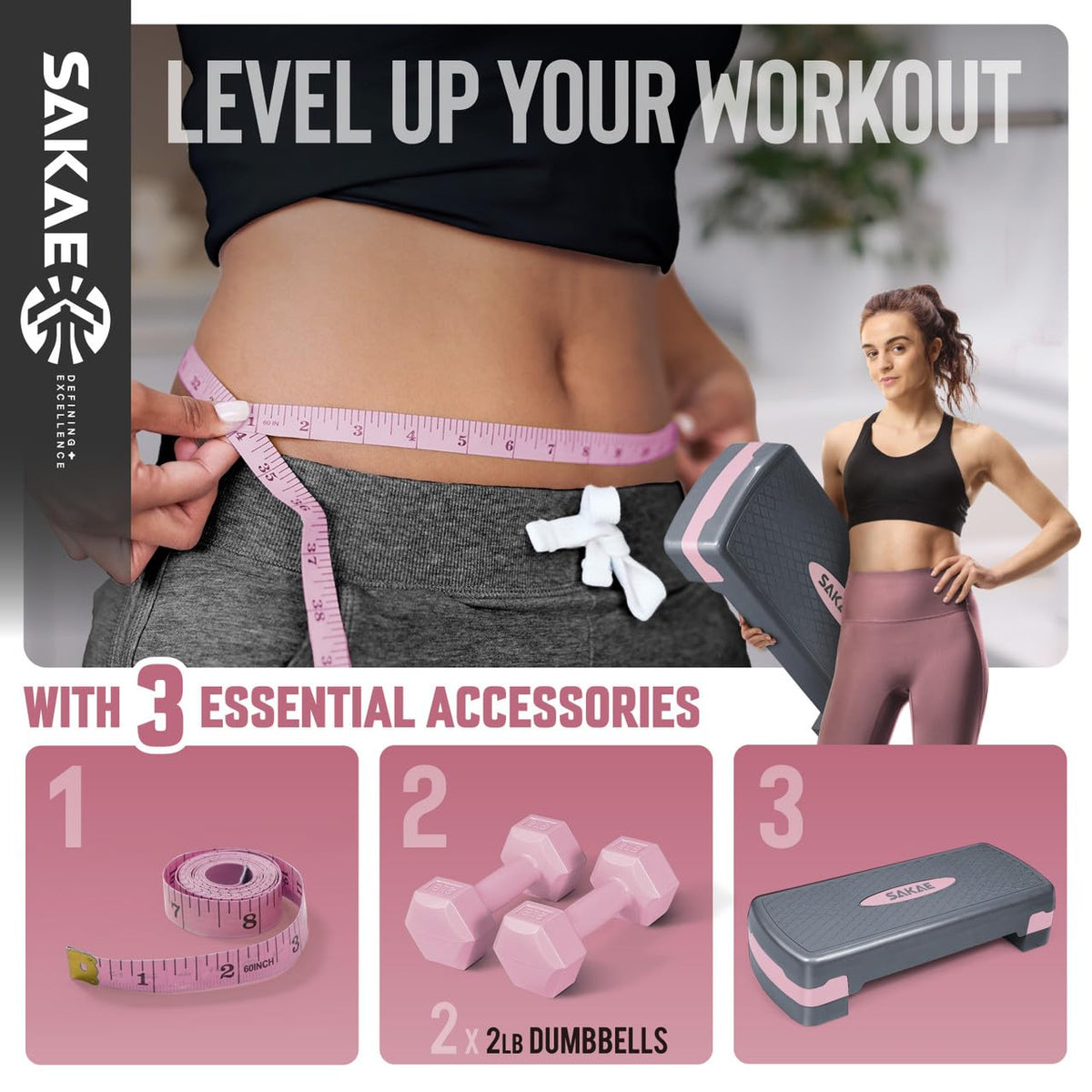 Adjustable Height Aerobic Stepper Set Multiple Bundle - CAPHAUS Official Imagery - 3