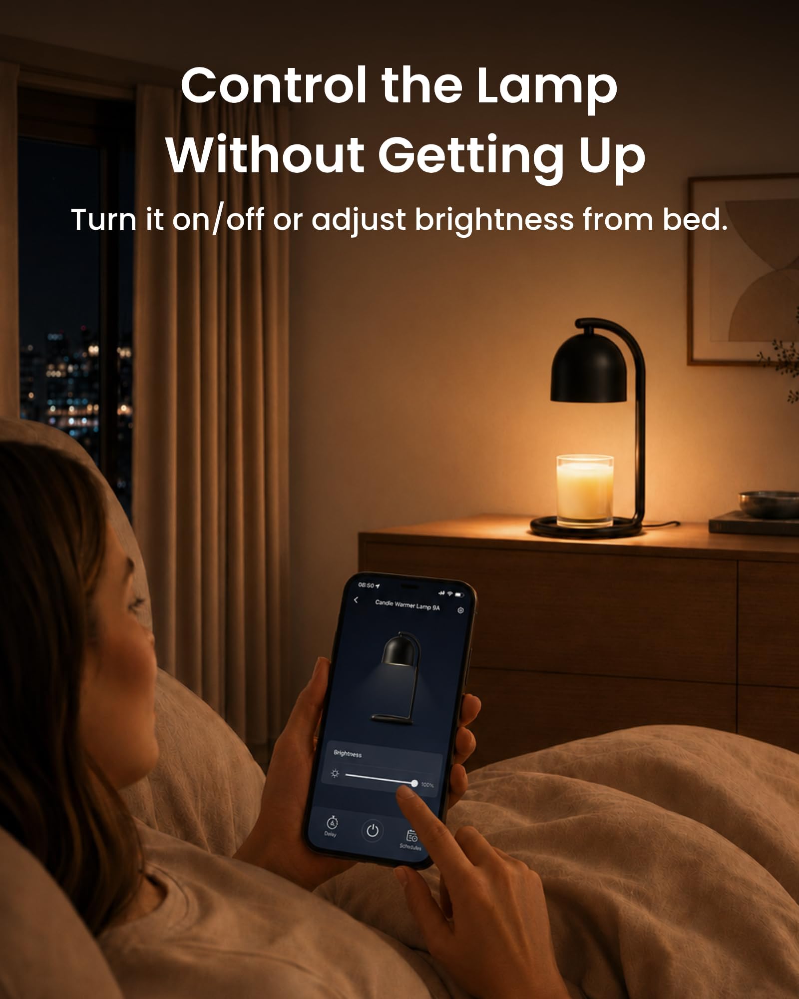 SwitchBot Smart Candle Warmer Lamp App & Voice Control, Flameless - SwitchBot Official Product View 3