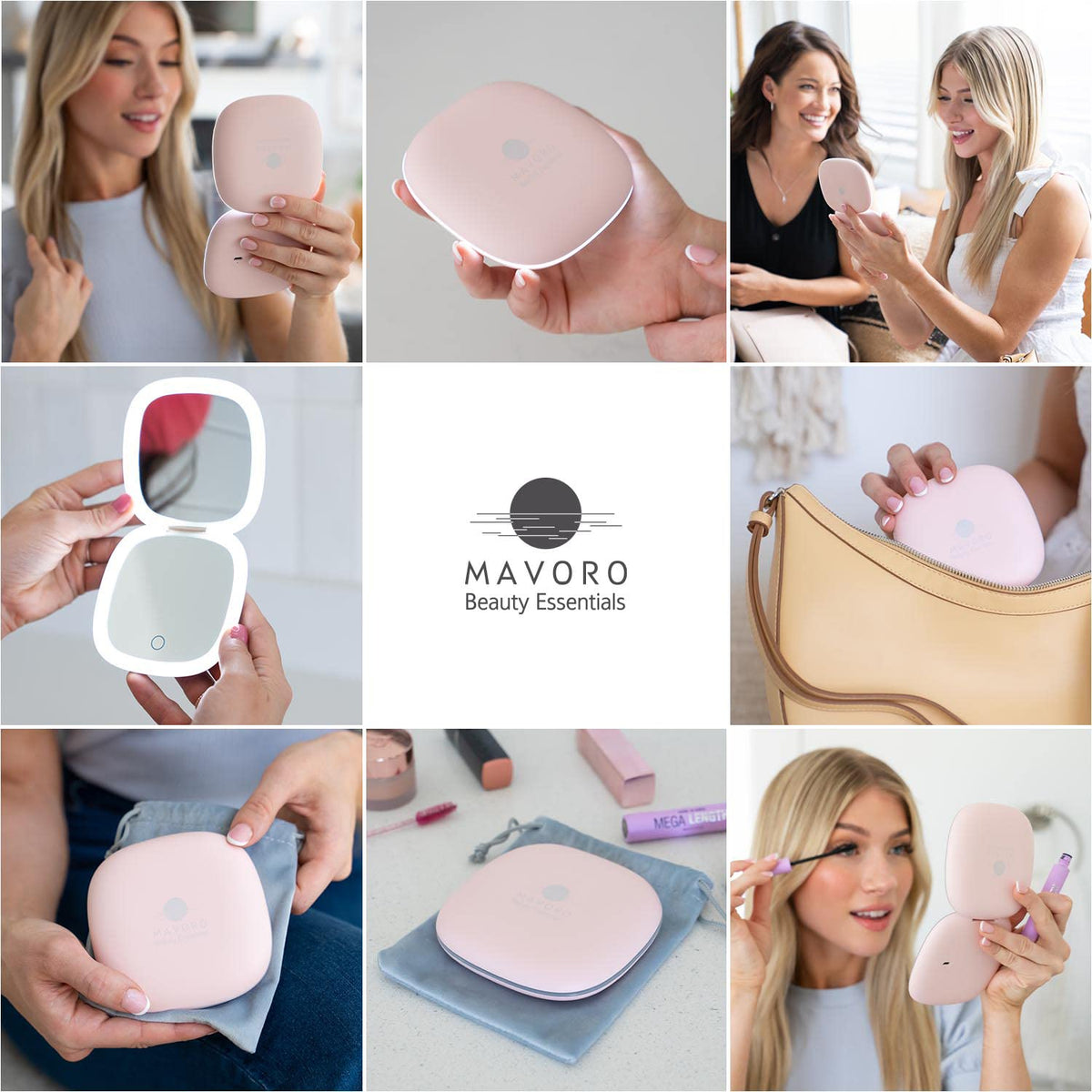 Mavoro LED Compact Makeup Mirror - Mavoro Official Imagery - 7