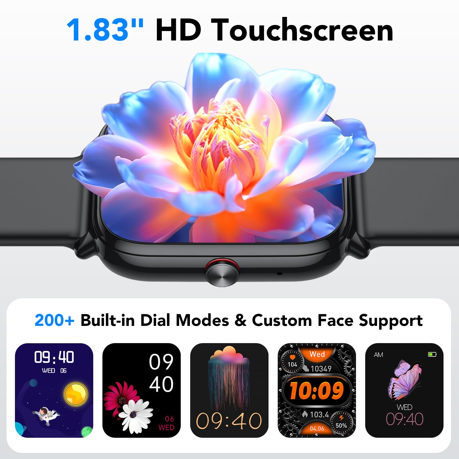 Tiksounds Smart Watch for Men Women  ,1.83" HD Touchscreen Fitness Tra - View 3