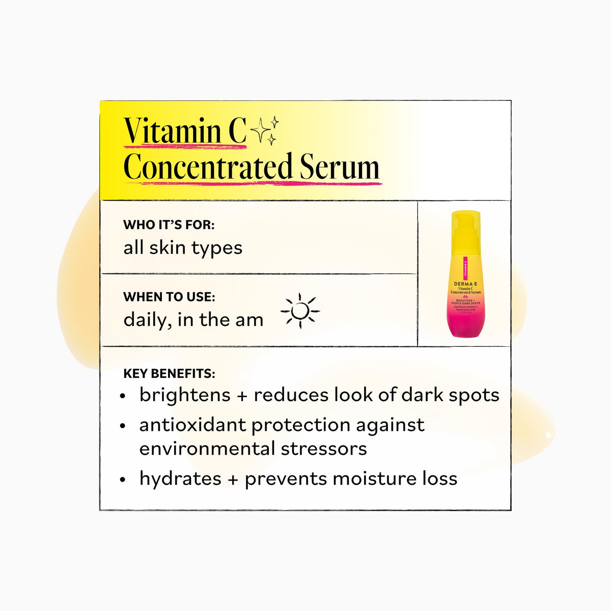 DERMA E Vitamin C Concentrated Face Serum to Hydrate - Derma E Official Imagery - 6