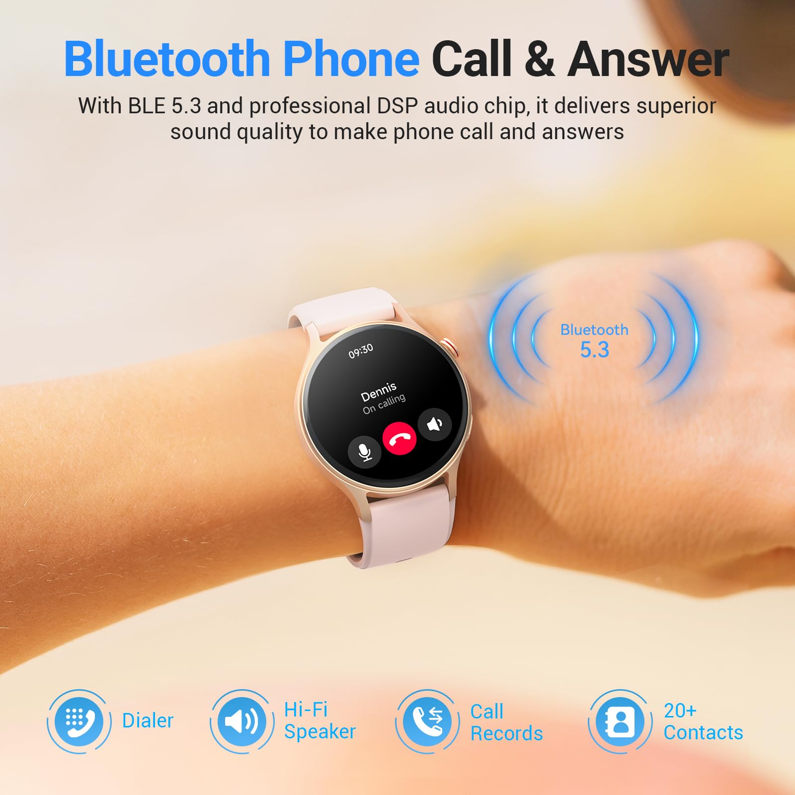 Fitpolo Smart Watch for Women,1.3" AMOLED Touchscreen Fitness Tracker, - View 3