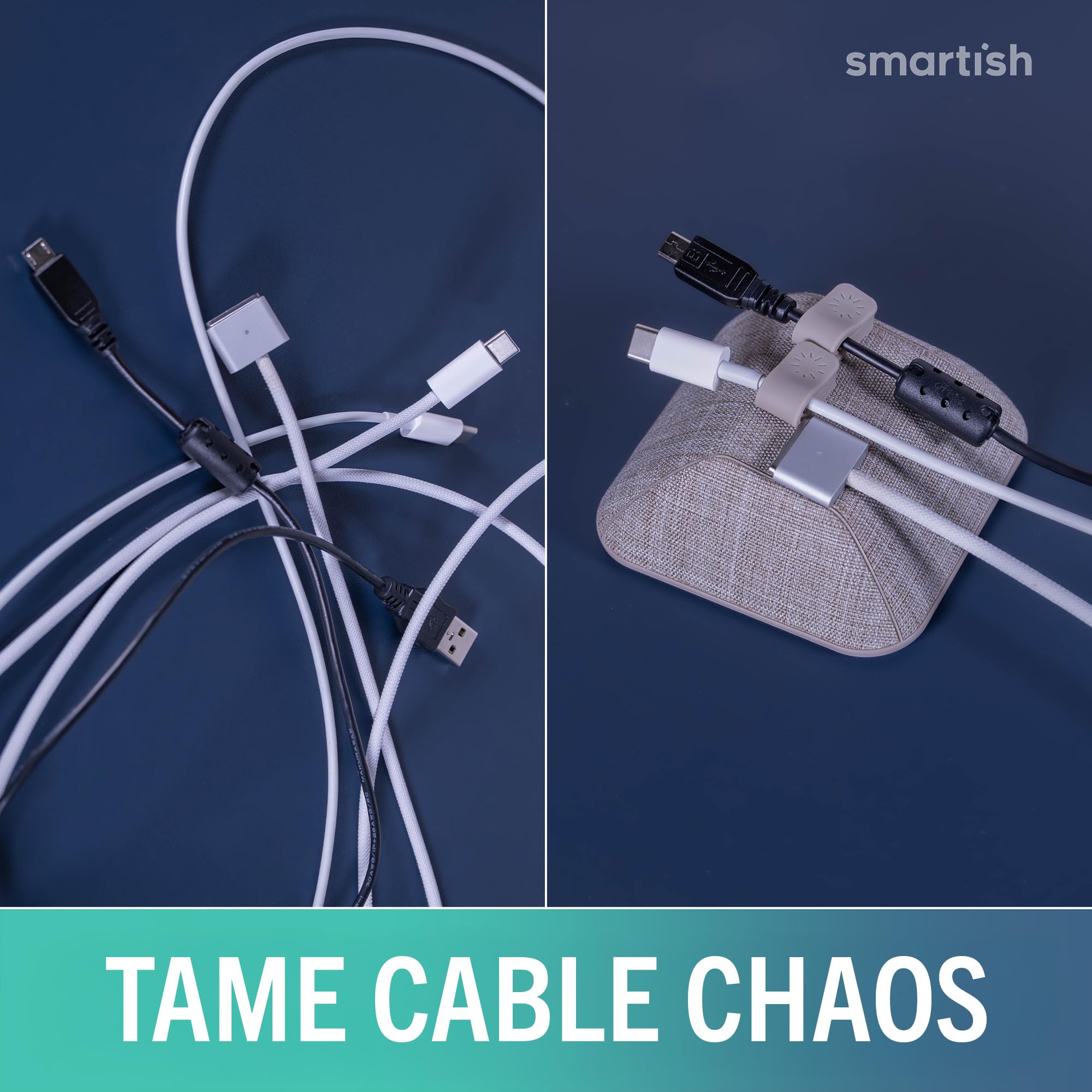 Smartish Magnetic Cord Holder, Cable Wrangler, Nightstand & Desk - Smartish Official Product View 7