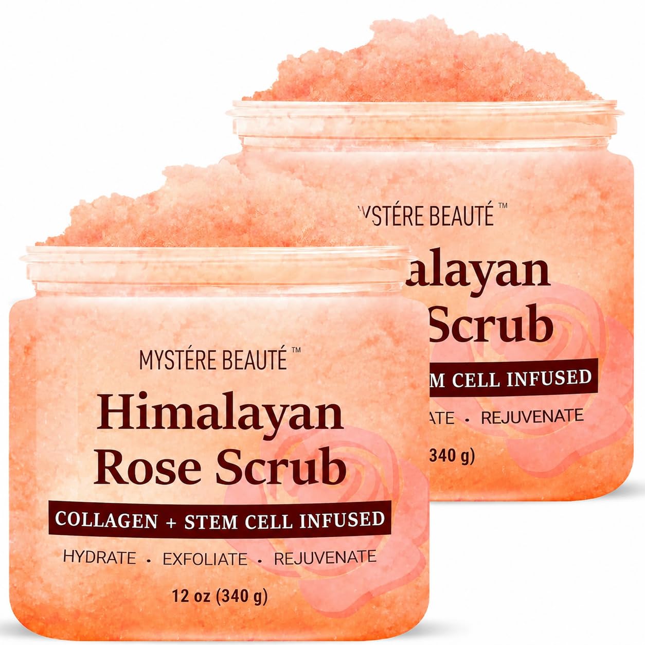 MYSTÉRE BEAUTÉ Himalayan Salt Body Scrub, Collagen & Rose Oil for Skin - MYSTÉRE BEAUTÉ Official Product View 9