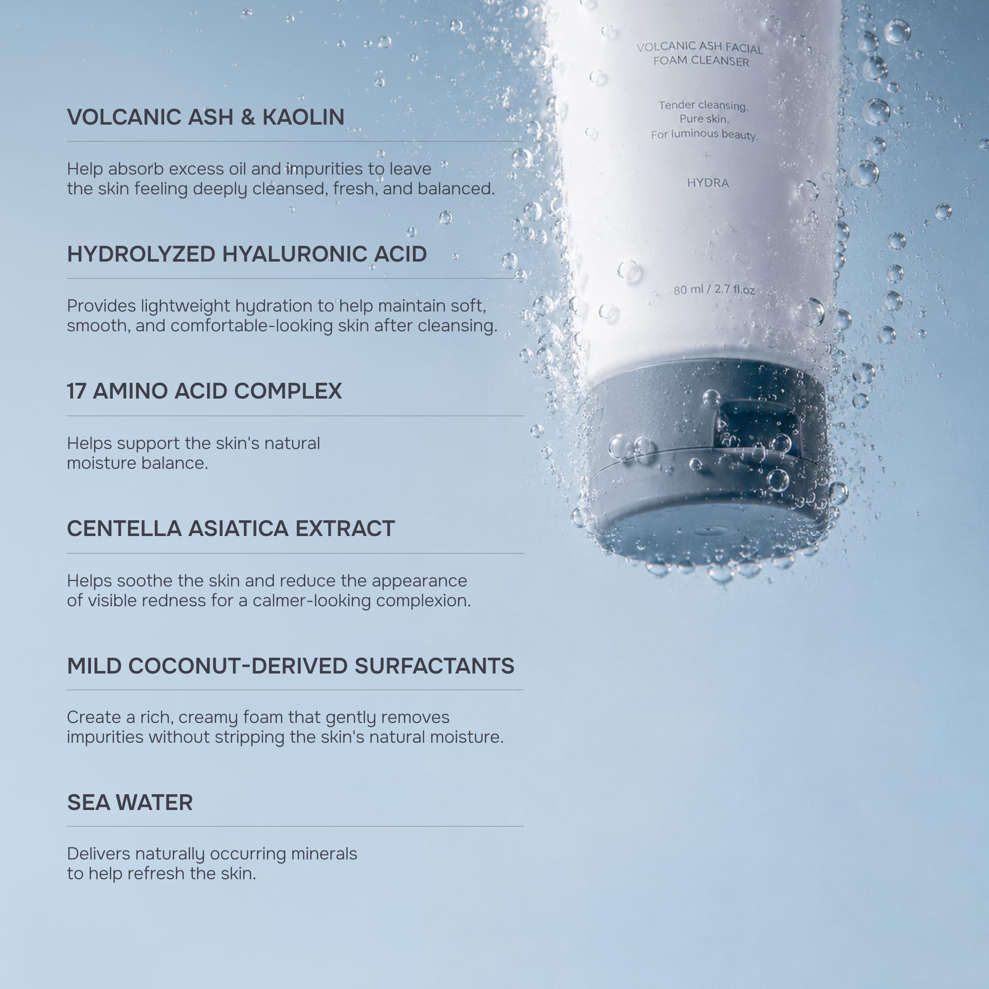 NUNA Hydra Volcanic Ash Facial Foam Cleanser - NUNA