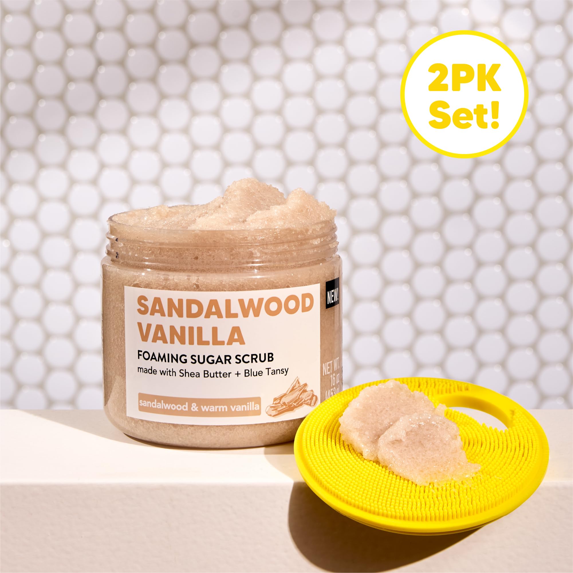 Onyx Professional Foaming Body Scrub With Brush, Sandalwood Vanilla, - Sugar - Onyx Professional Official Product View 8