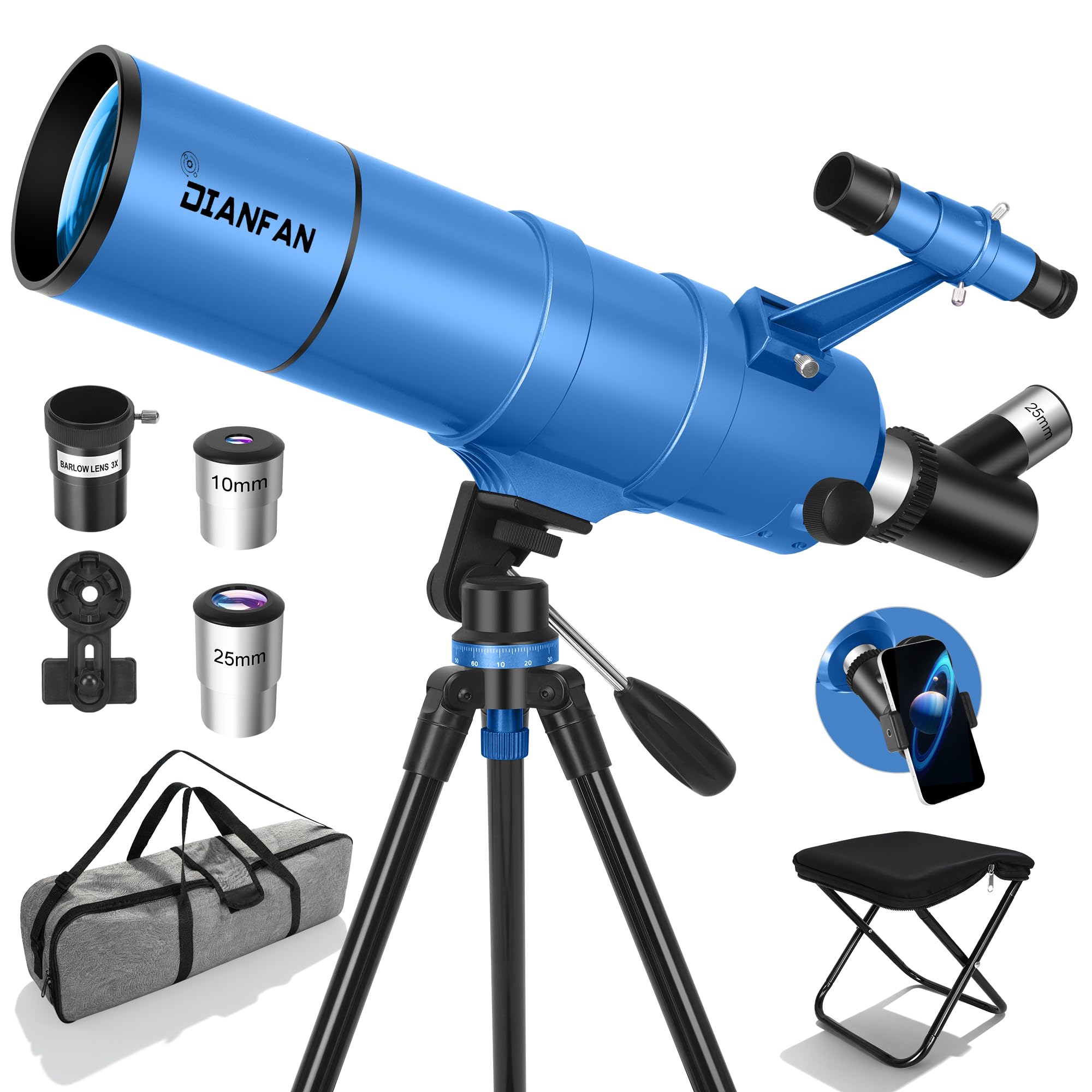 Telescope for Kids & Adults, 90mm Aperture 550mm Astronomical - Product Imagery