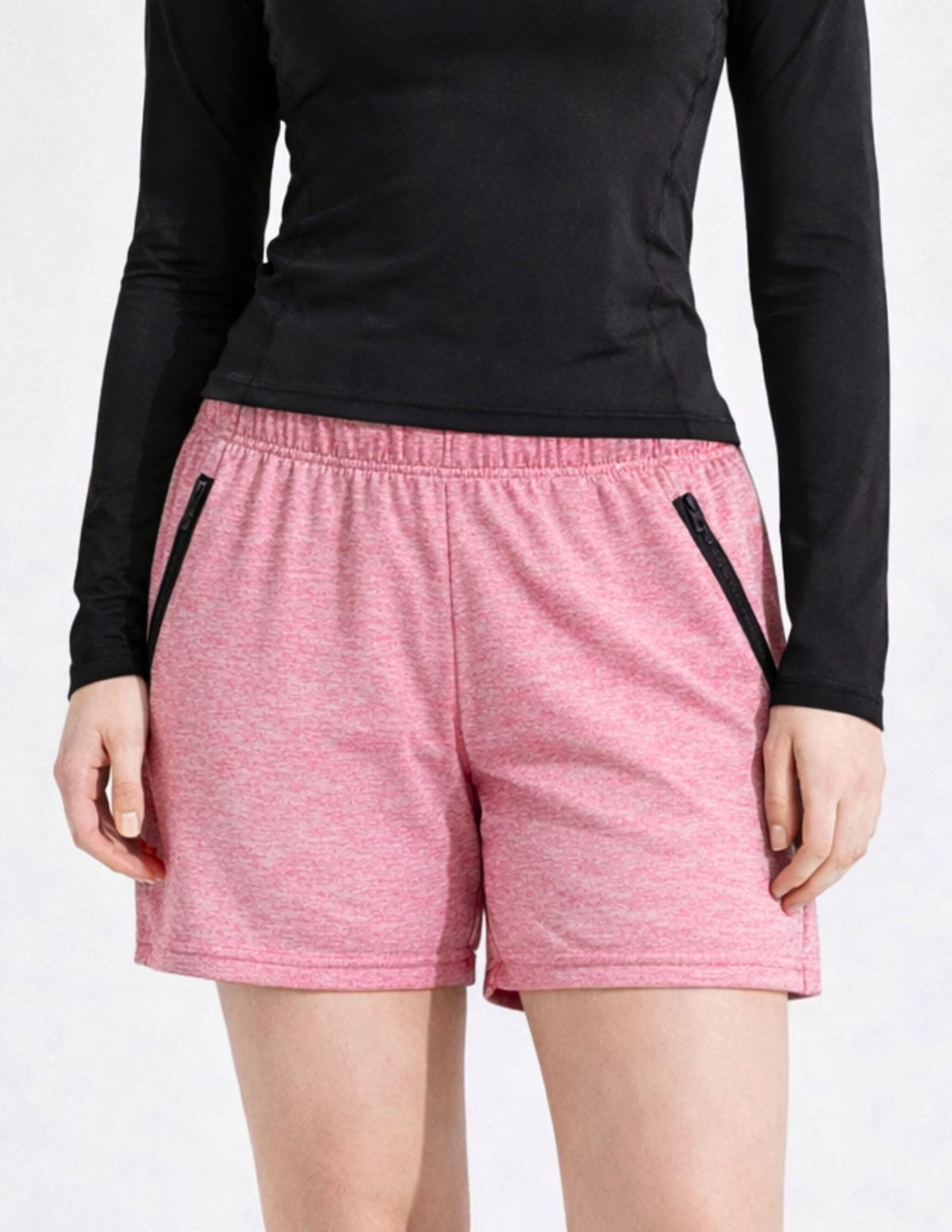 1 or 5 Pack Women s Lounge Workout Shorts with Zipper - Liberty Imports Official Imagery - 6