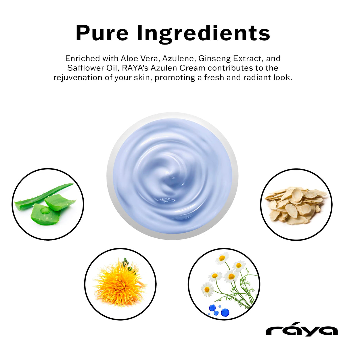 Raya Azulen Cream Day Night Facial Moisturizer for Sensitive - Raya Official Imagery - 3