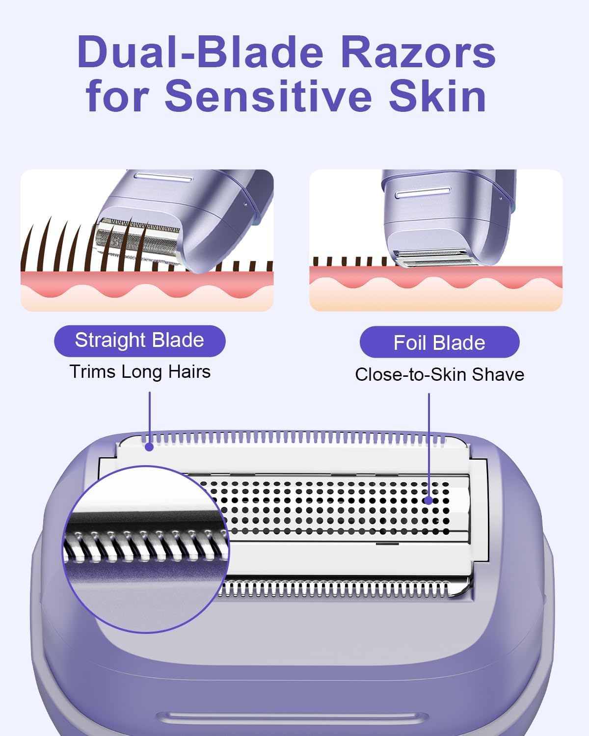 Electric Shaver for Women Waterproof Mini Electric Razors - unimiko Official Imagery - 3