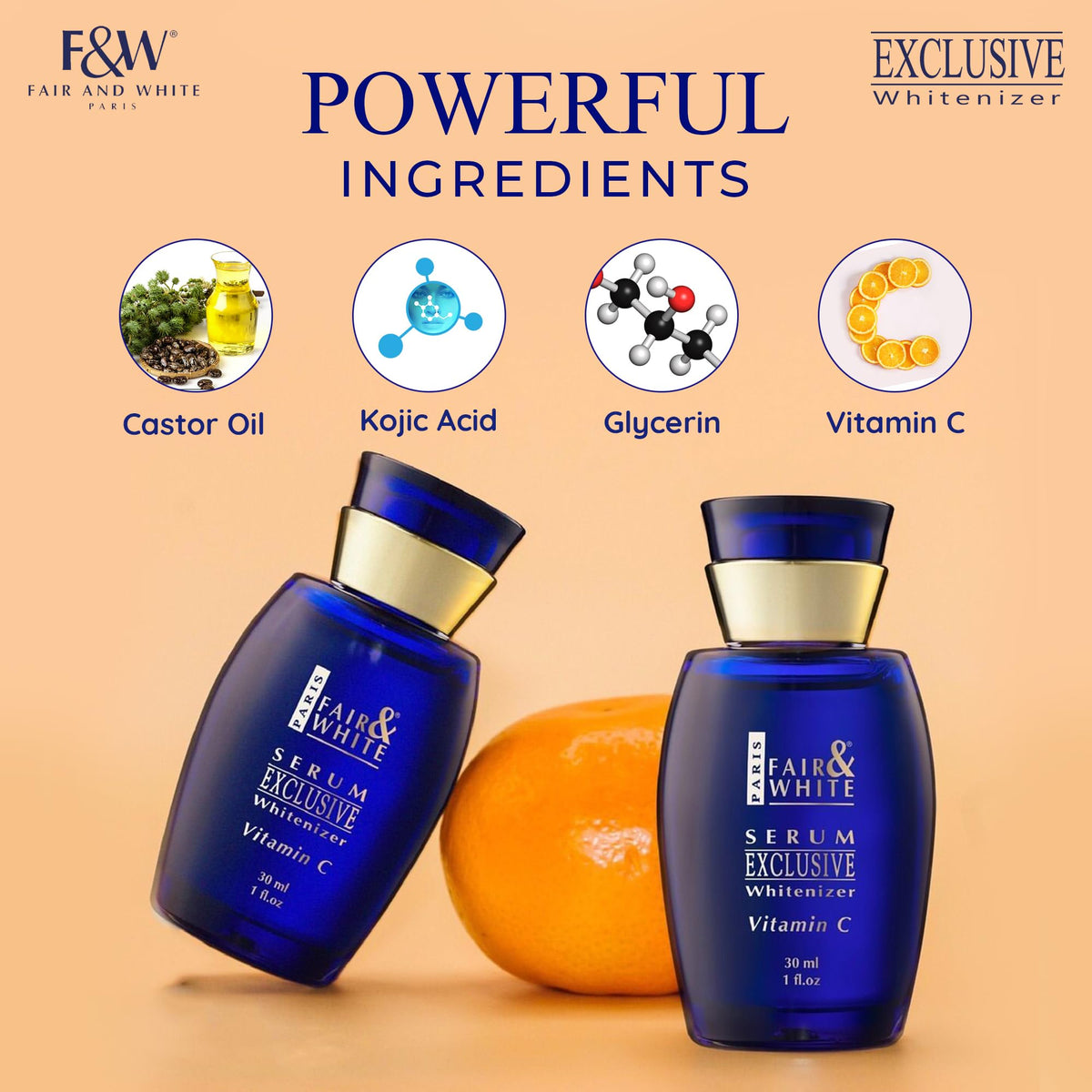 Fair White Exclusive Vitamin C Serum 30 ml 1 fl oz Skin - F&W Official Imagery - 3