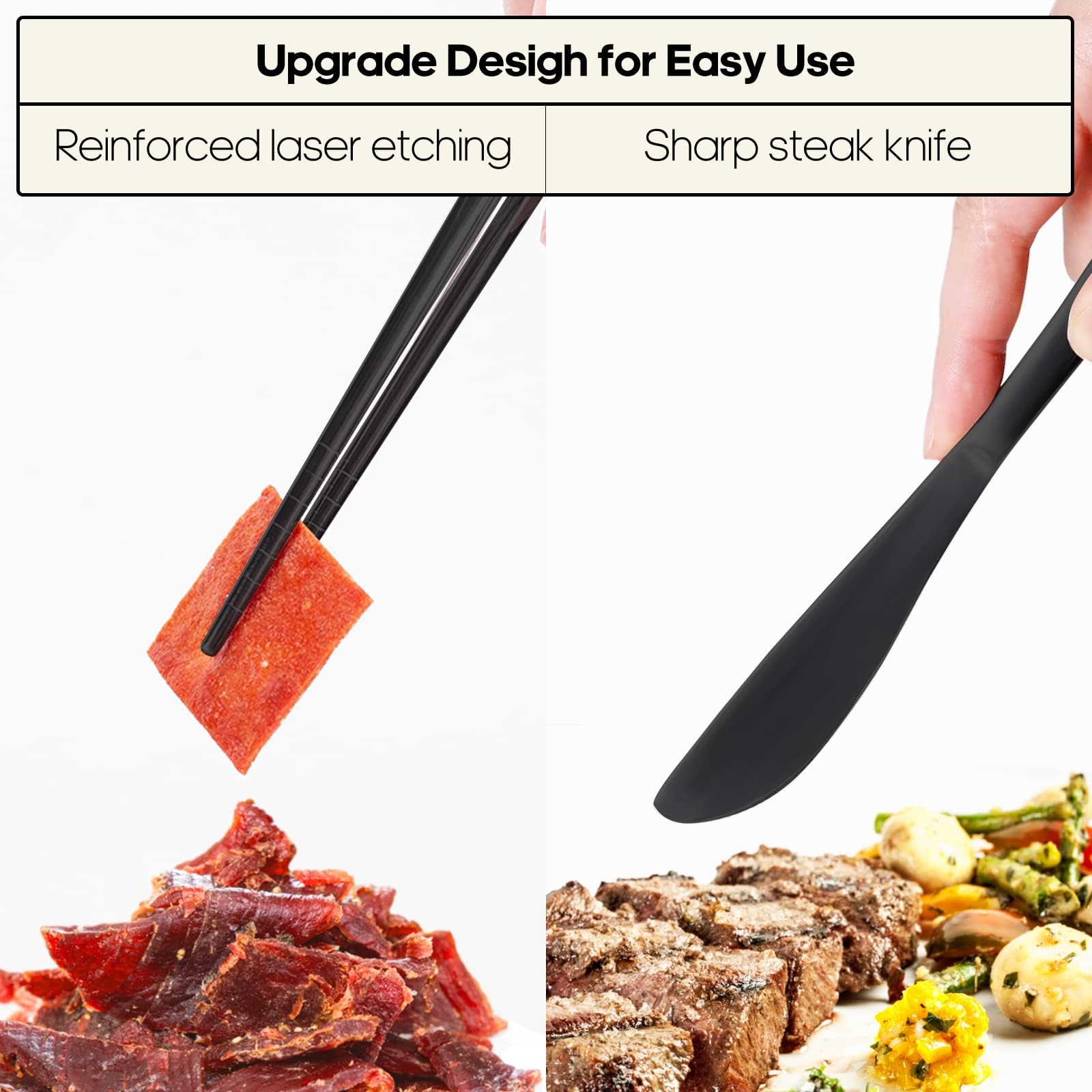 Quatish 5 Piece Travel Utensils with Case, Portable Cutlery Set, by Quatish - Angle View 5