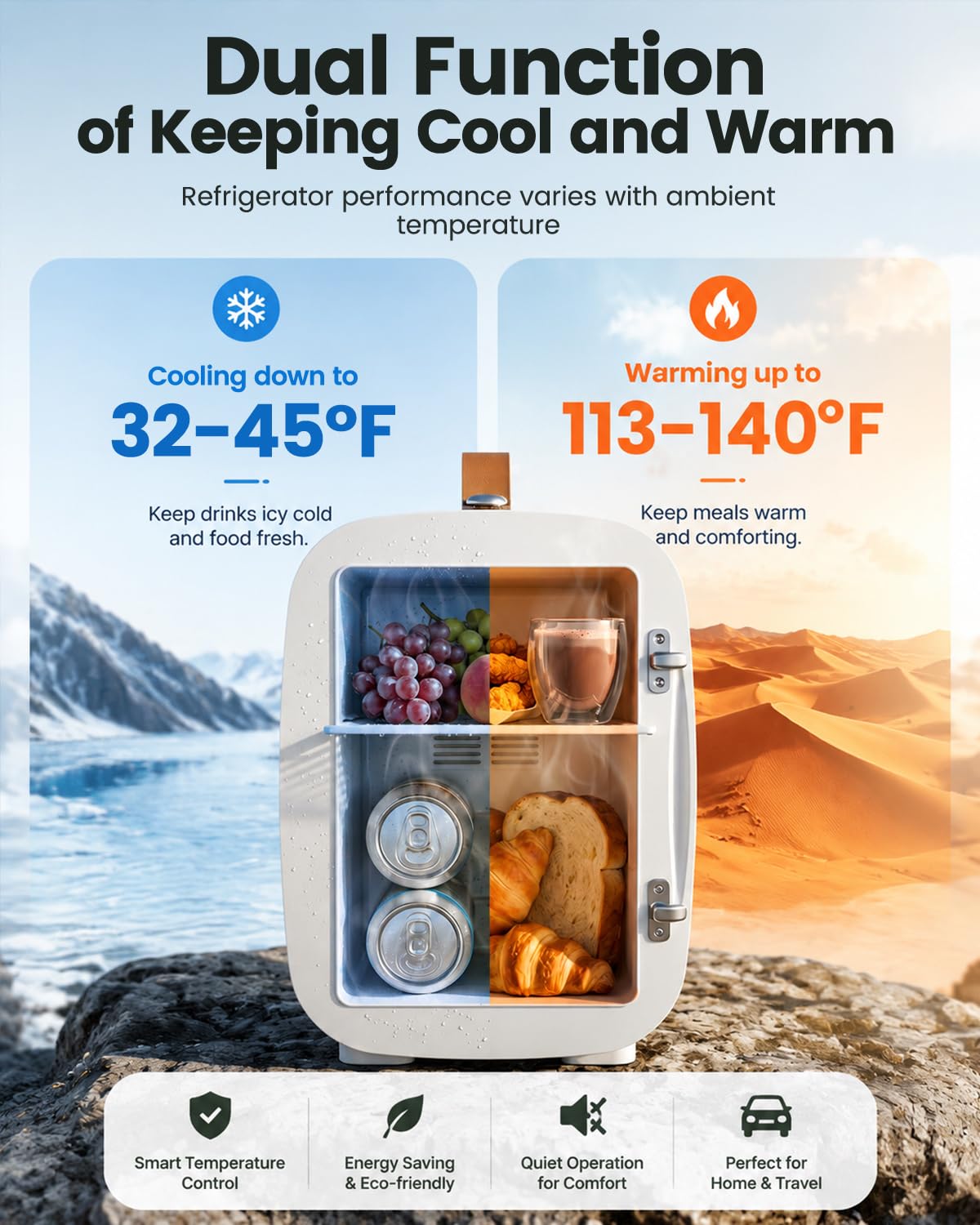 Cosmetic Fridge Portable Mini Fridge for Skincare Food - FANSEXPERT Official Imagery - 4