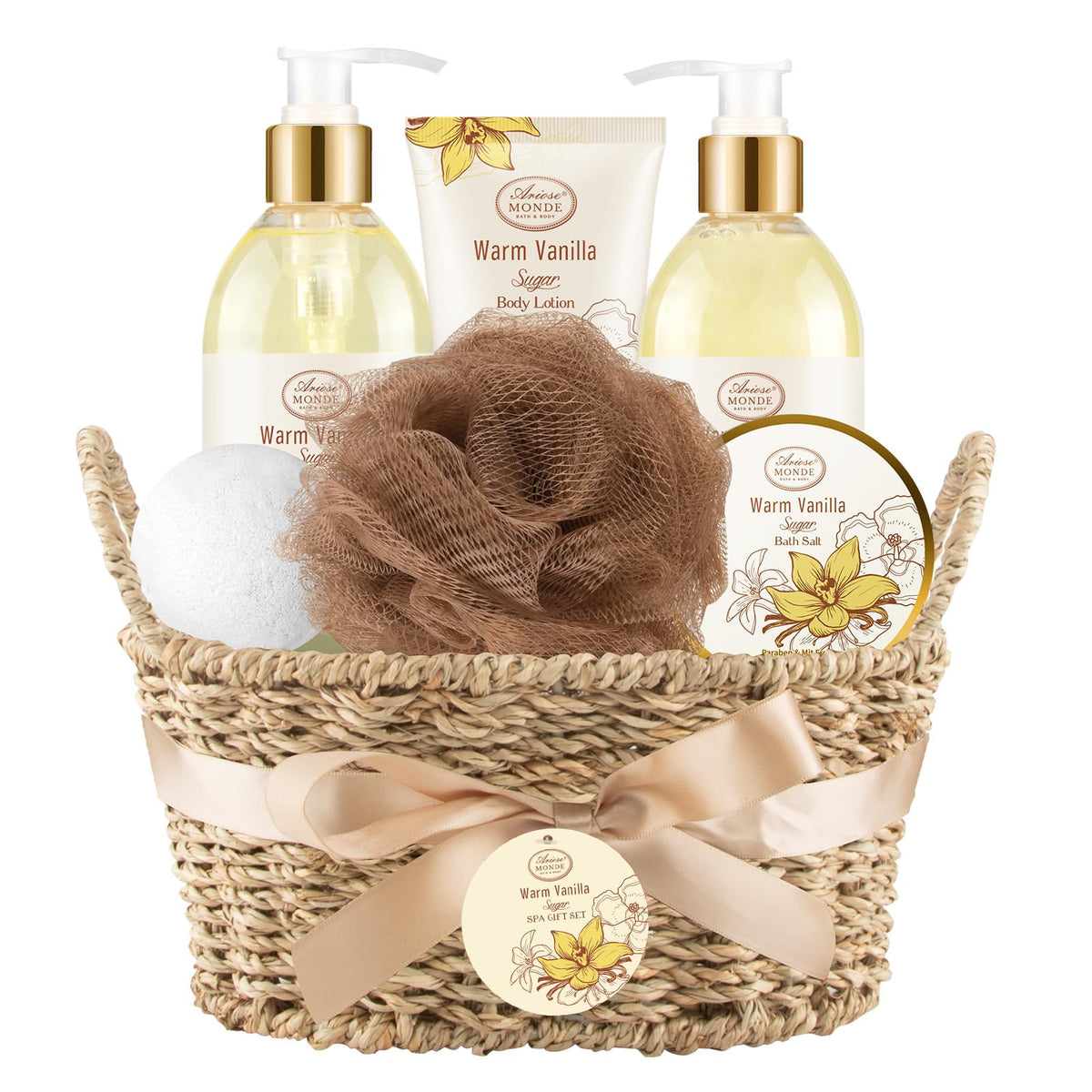 Bath and Body Warm Vanilla Sugar Gift Set 7pcs Gift Basket - ArioseMonde Official Imagery - 2
