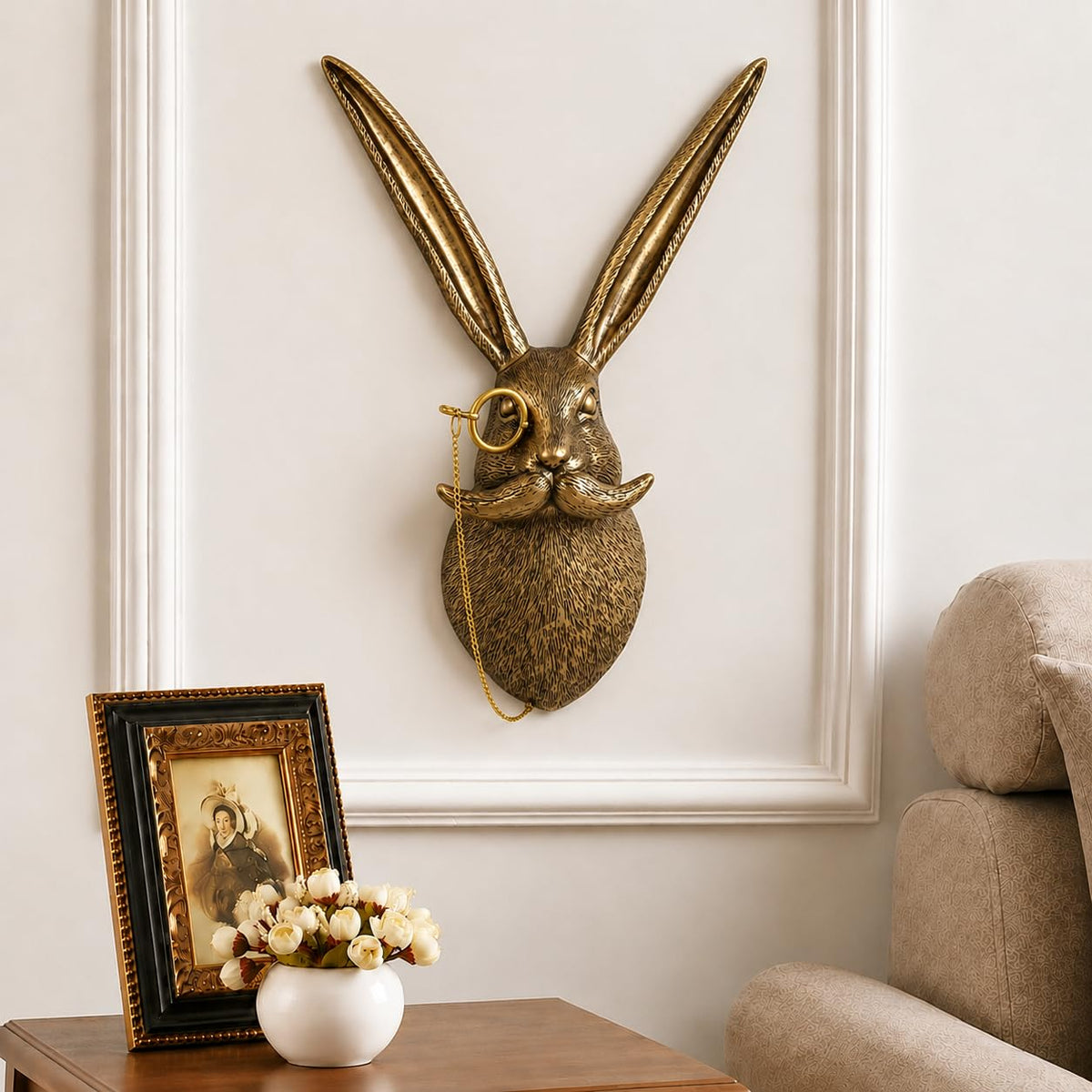 UITWMKTG Gold Rabbit Head Wall Decor - UITWMKTG Official Imagery - 5