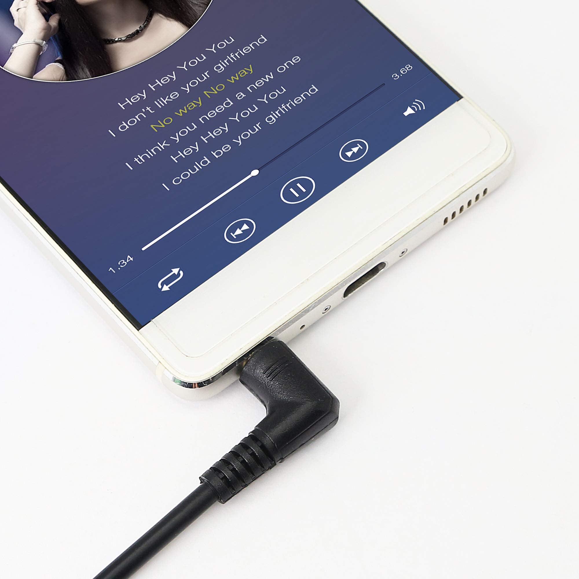 SinLoon 3.5mm TRRS Cable,   Gold Plated 90 Degree Right & Left An by SinLoon - Angle View 5