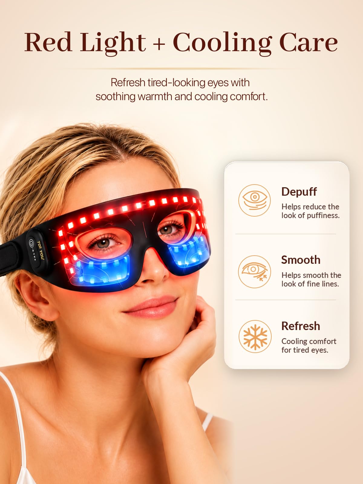 Red Light Therapy for Eyes 630nm 850nm for Dark Circles - YOEYOU Official Imagery - 7