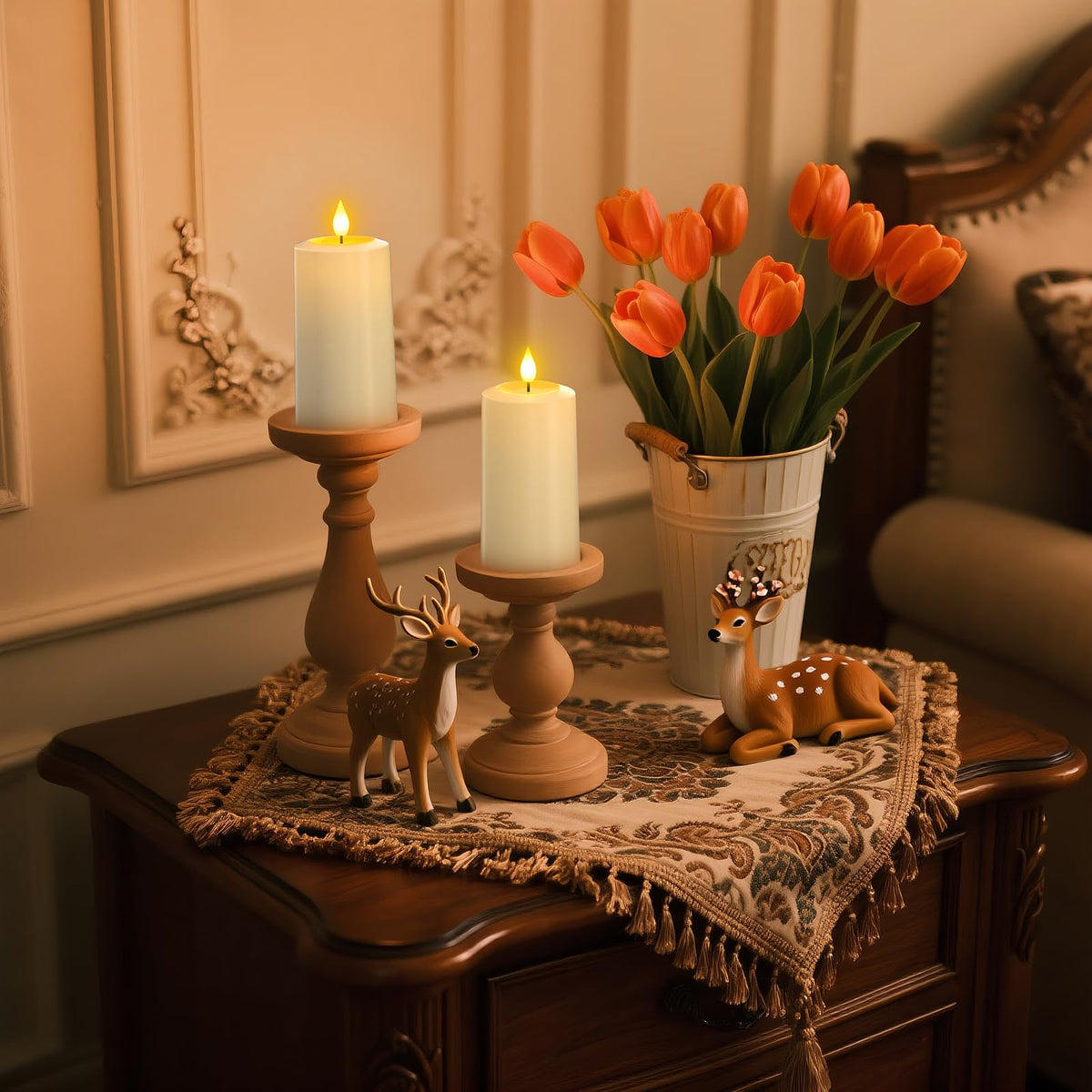 PChero Rechargeable Flameless Pillar Candles with Remote 4 - PChero Official Imagery - 4